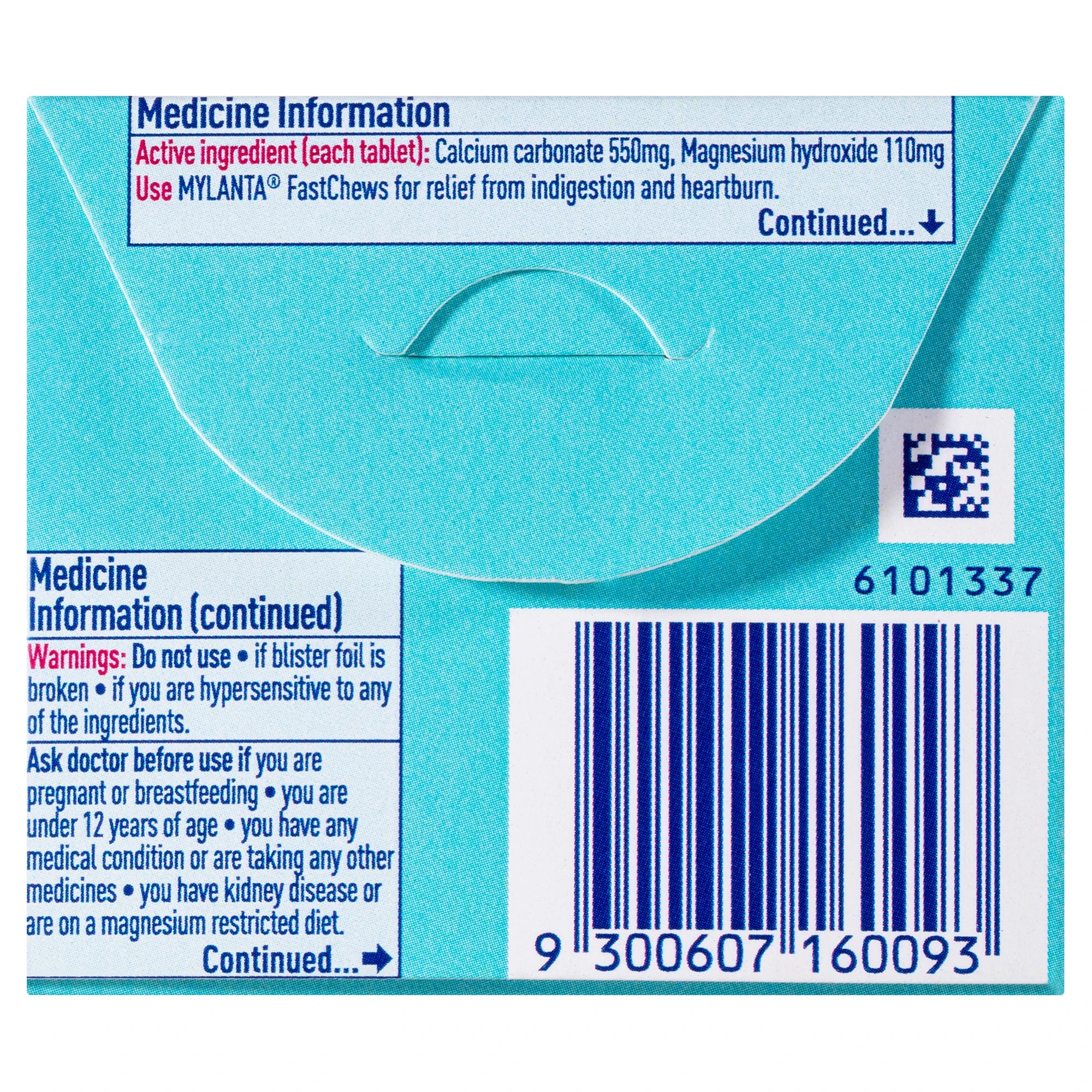 3 8 Pack Mylanta 2Go Antacid FastChews Tablets Mint, 3 of 6