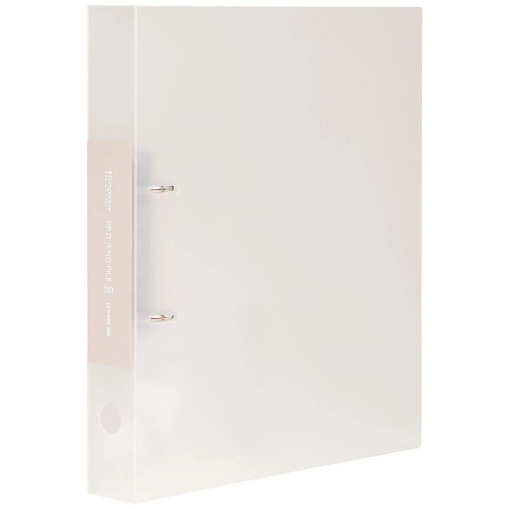 1 King Jim A4 2 D-Ring Simplease Binder 30mm Clear, 1 of 4