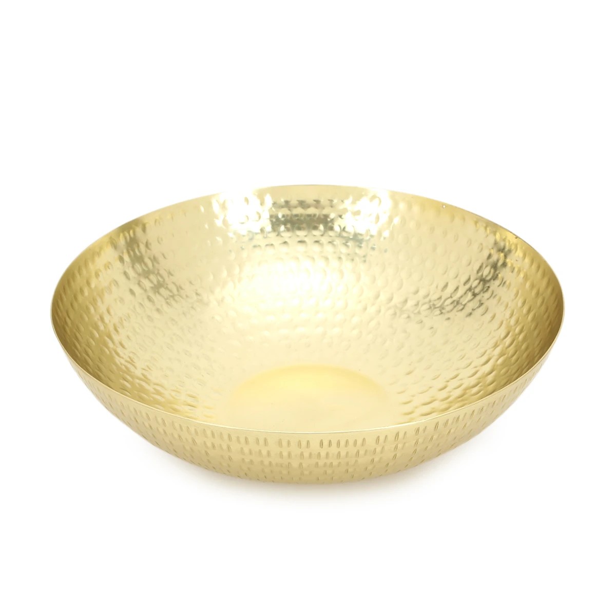 1 Gold Look Hammered Bowl, 1 of 6