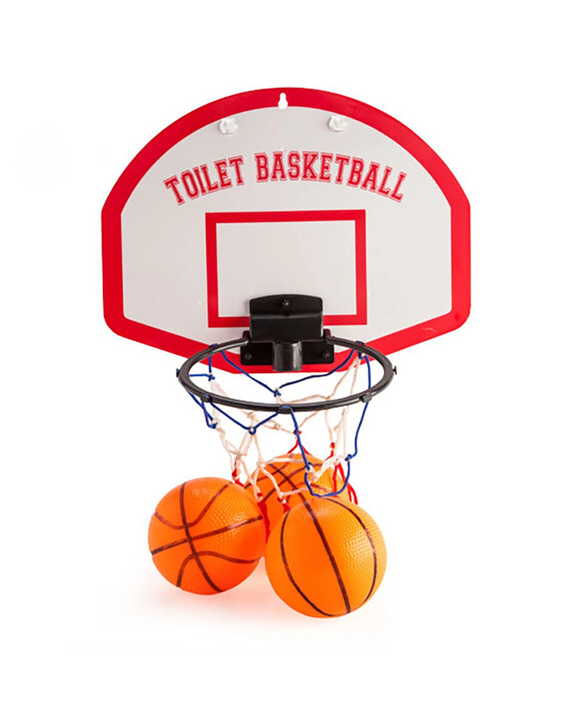 2 MDI Toilet Potty Mini Hanging  Basketball Hoop Game Toy Set - Orange, 2 of 6