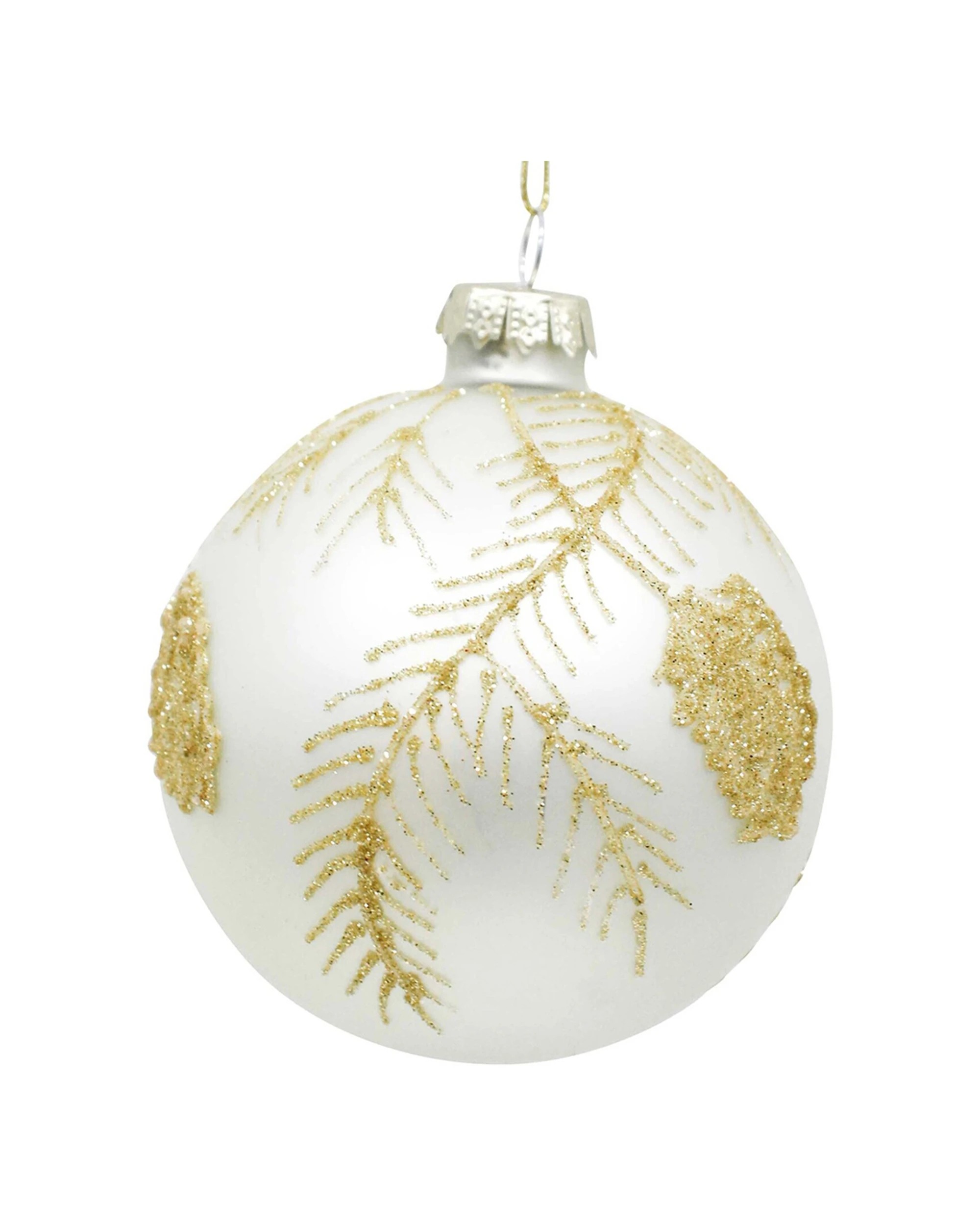 2 Lvd Glass Bauble Botanical Seasonal Christmas Decoration Hanging Home Decor
 - Gold, 2 of 3