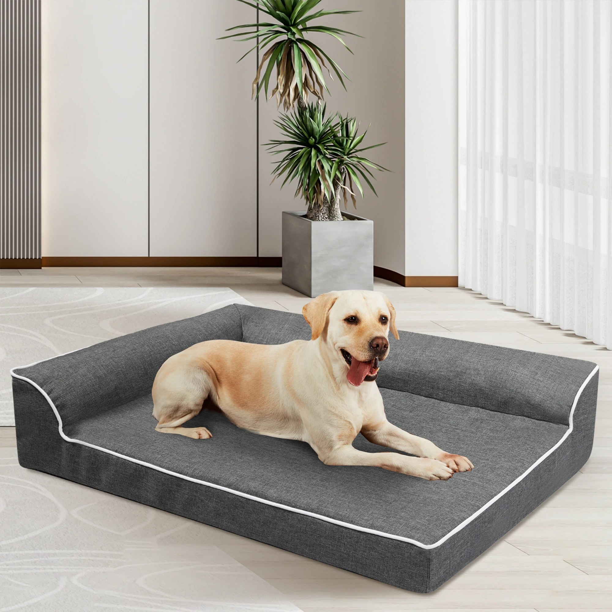 8 Pawz Orthopedic Dog Bed Memory Foam Cushion Cat Calming Mat Washable XXL Grey, 8 of 8