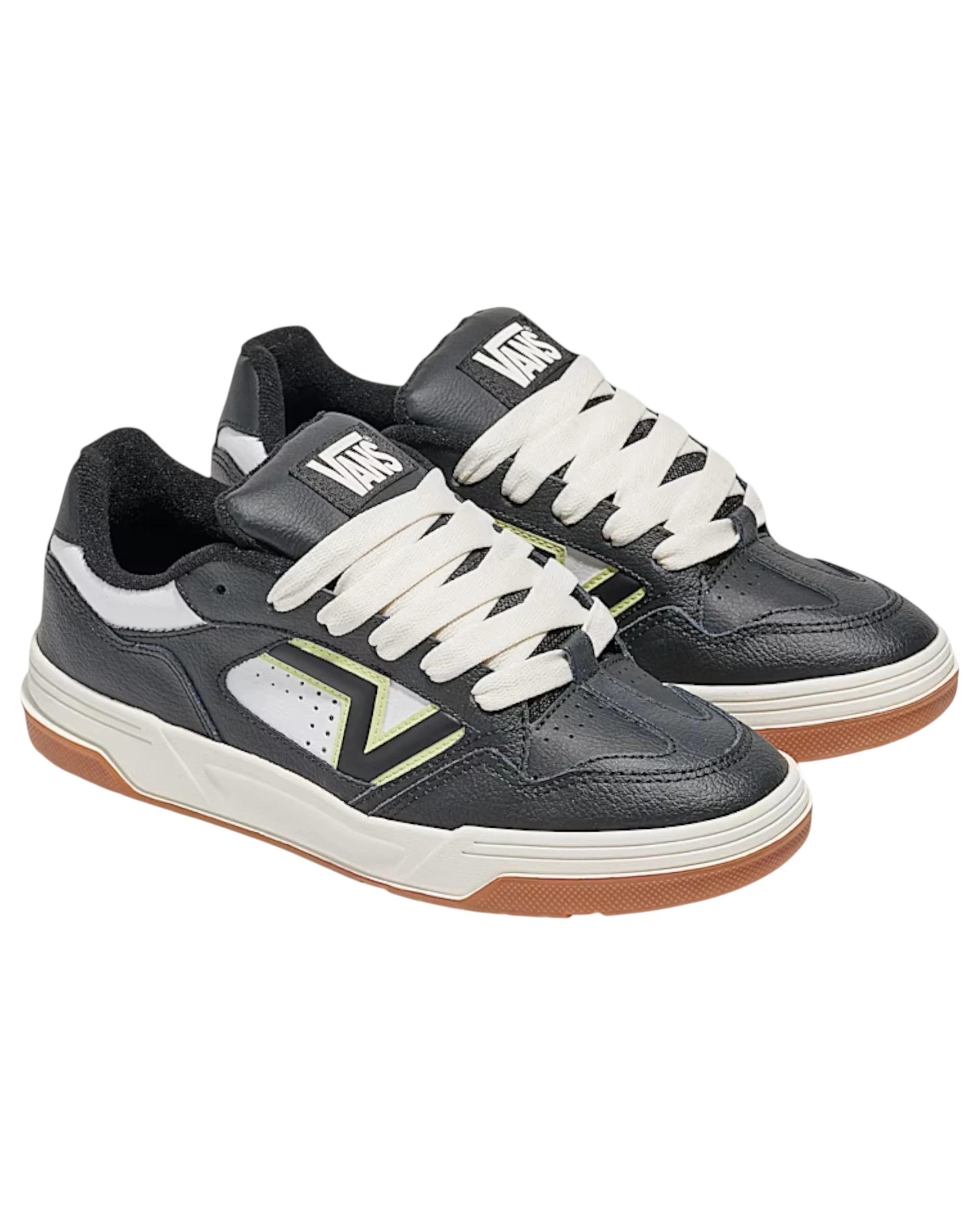 1 Vans Mens Upland Black/ Lime Lace Up Casual Shoes BLACK/LIME, 1 of 4