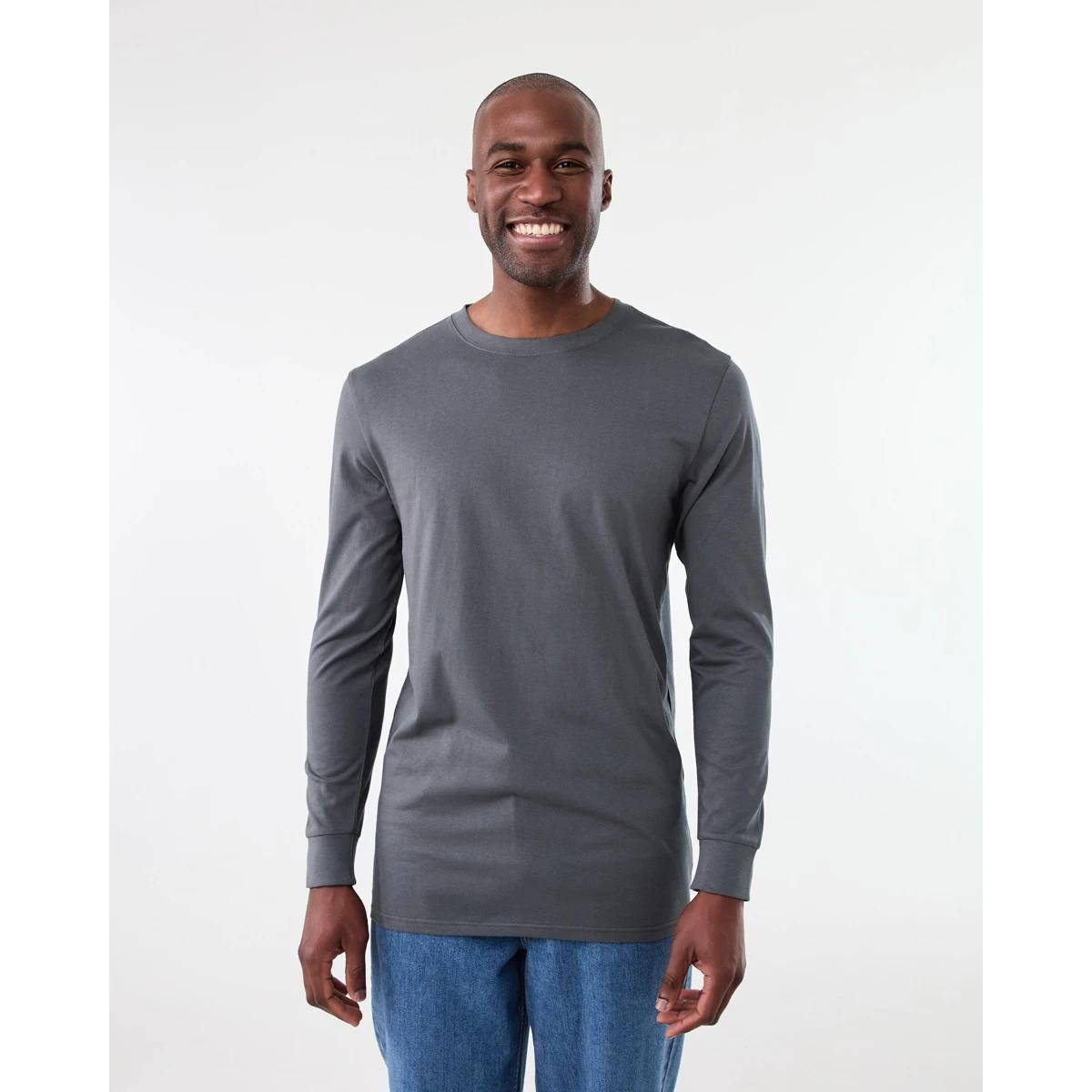 1 Long Sleeve Longline T-shirt Gry Lava, 1 of 6