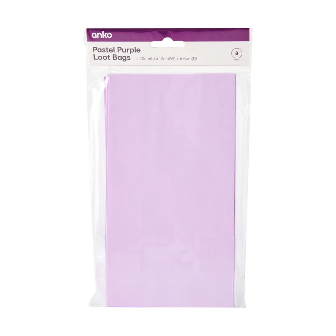 6 8 Piece Loot Bags - Pastel Purple, 6 of 6