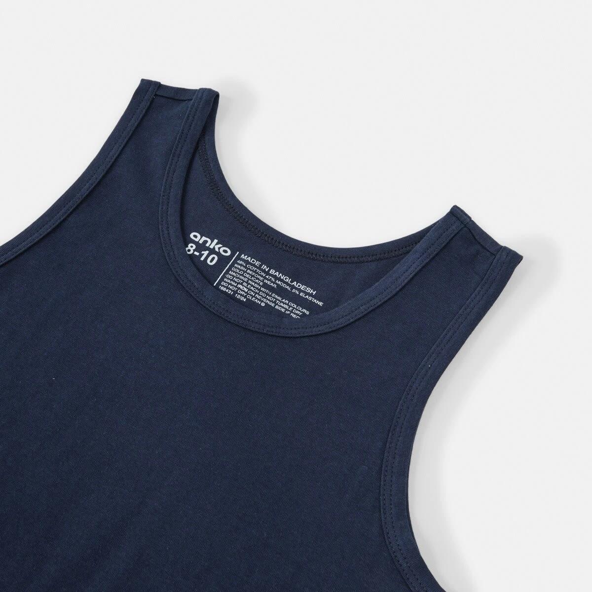 4 3 Pack Super Soft Singlets Blu Dino, 4 of 6