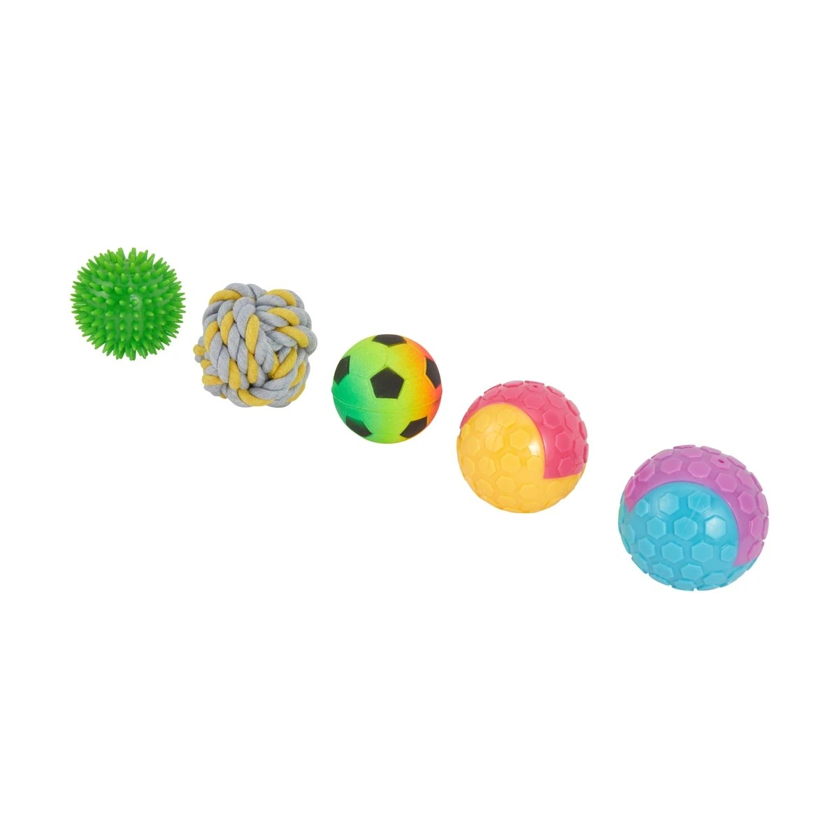 2 5 Pack Pet Toy Mixed Balls, 2 of 3