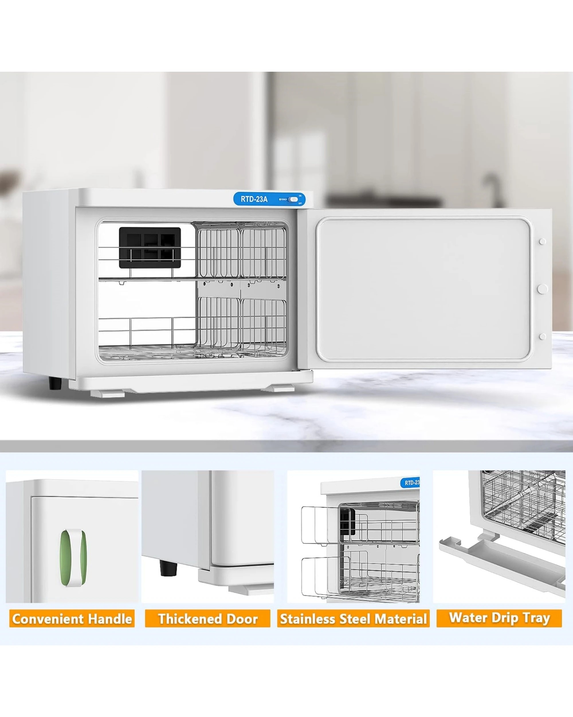 3 Advwin 23L Hot Towel Warmer Electric UV Sterilizer Cabinet for Facials Spa Salon Massage, 3 of 6