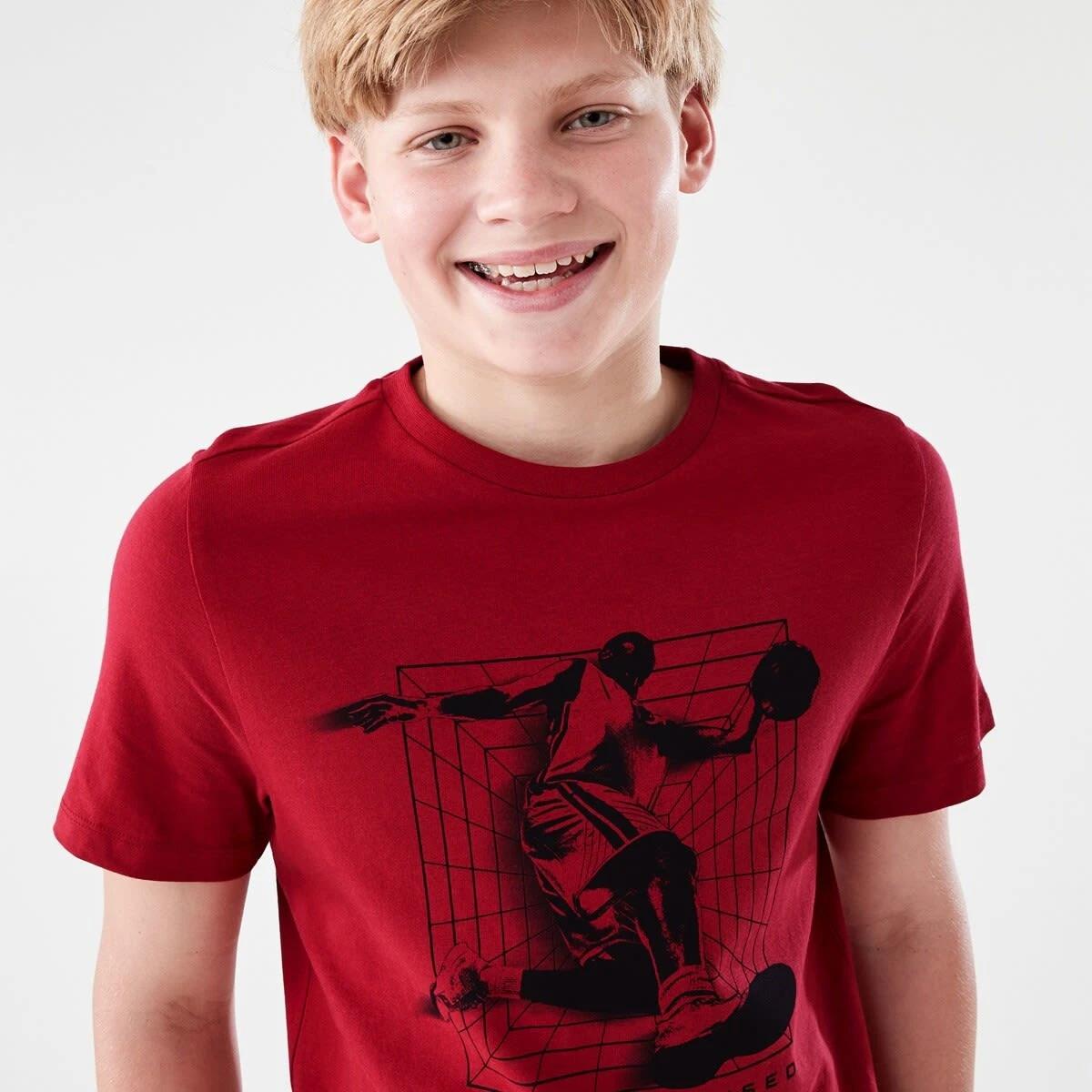 3 Short Sleeve Print T-shirt ALWAYS FOCUSED BBALL RED, 3 of 6