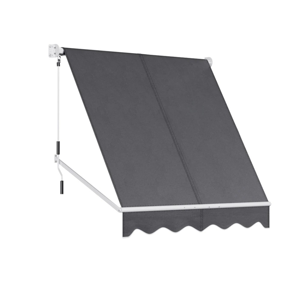 1 Instahut Retractable Fixed Pivot Arm Window Awning Outdoor Blinds 2.1X2.1M - Grey, 1 of 6