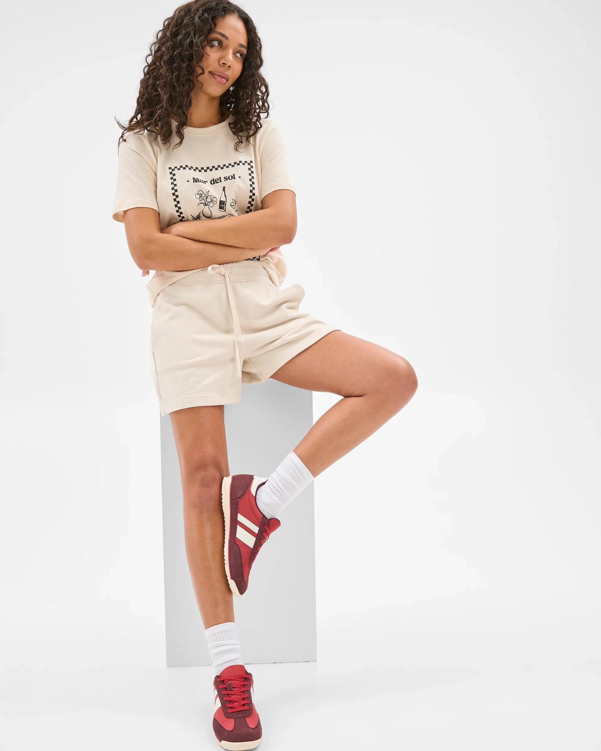 1 Target Australian Cotton Jersey Pull On Shorts OATMEAL, 1 of 5