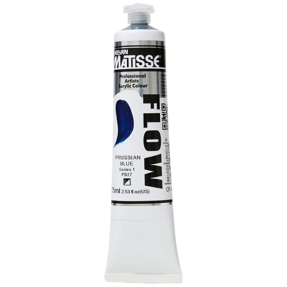 1 Derivan Matisse Flow Paint 75mL Prussian Blue S1, 1 of 2