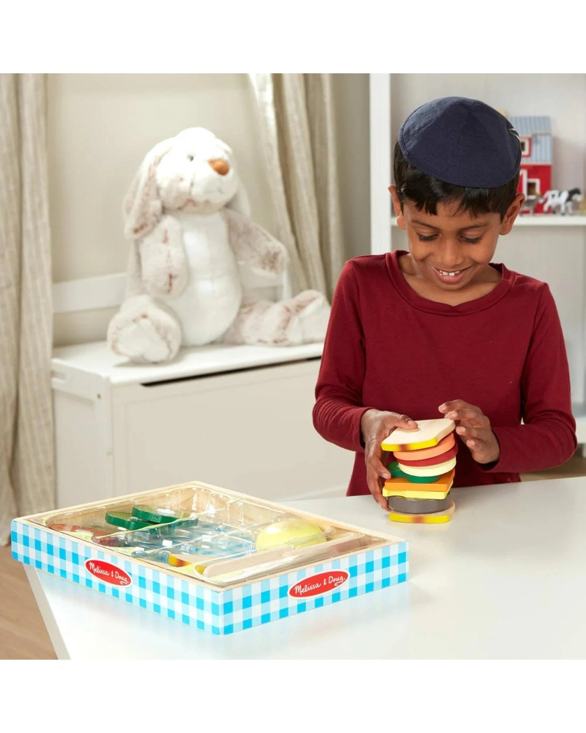 9 Melissa and Doug Wooden Sandwich Making Set, 9 of 9