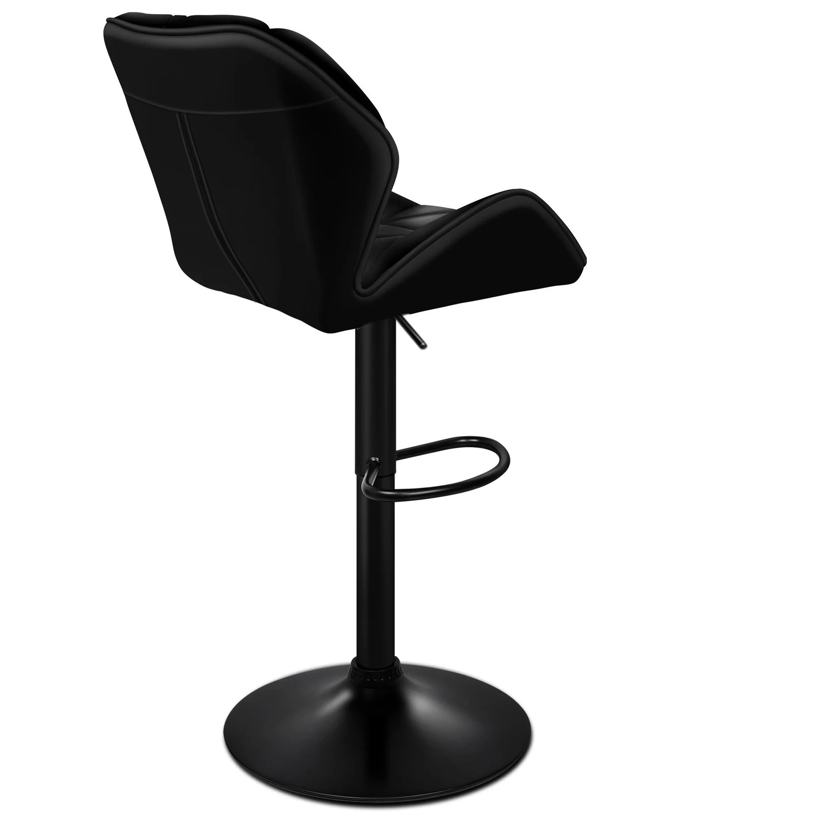 3 Alfordson 4x Bar Stools Willa Kitchen Gas Lift Swivel Chair Leather - Black, 3 of 9