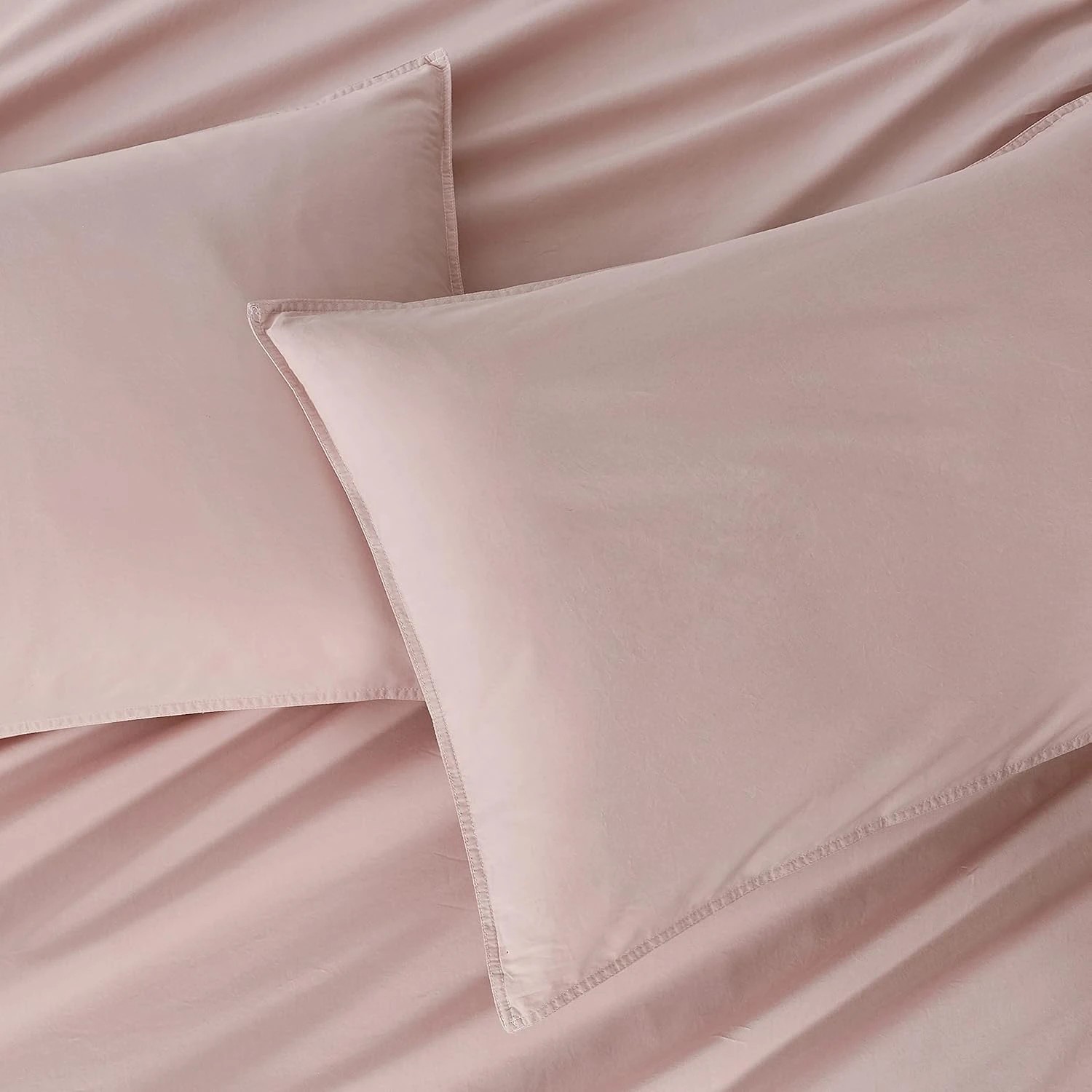 3 Gioia Casa 2-Pack Vintage Washed Cotton Standard Pillowcases Hypoallergenic - Pink, 3 of 3