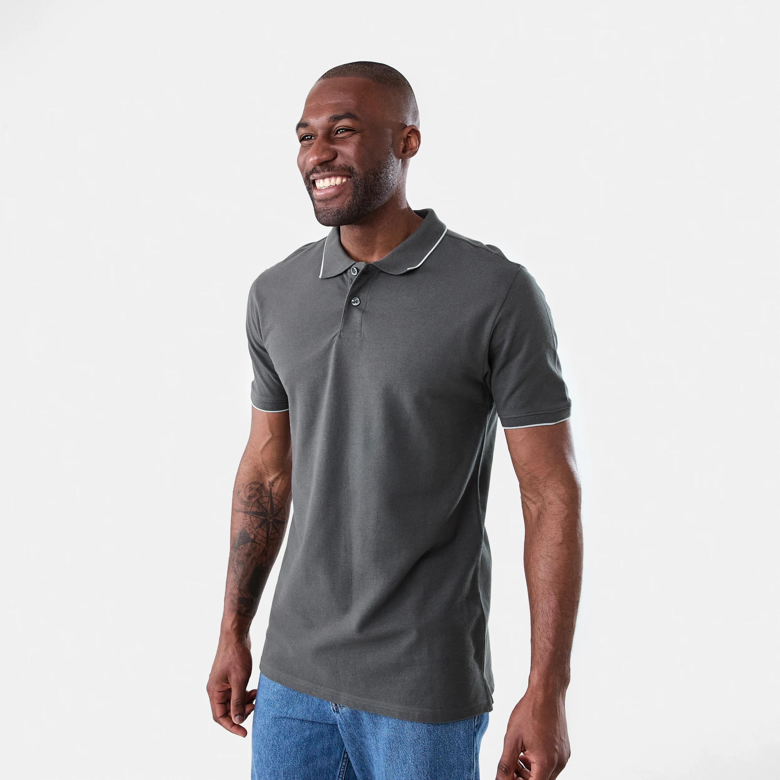 2 Pique Polo Shirt SLATE GREY, 2 of 5