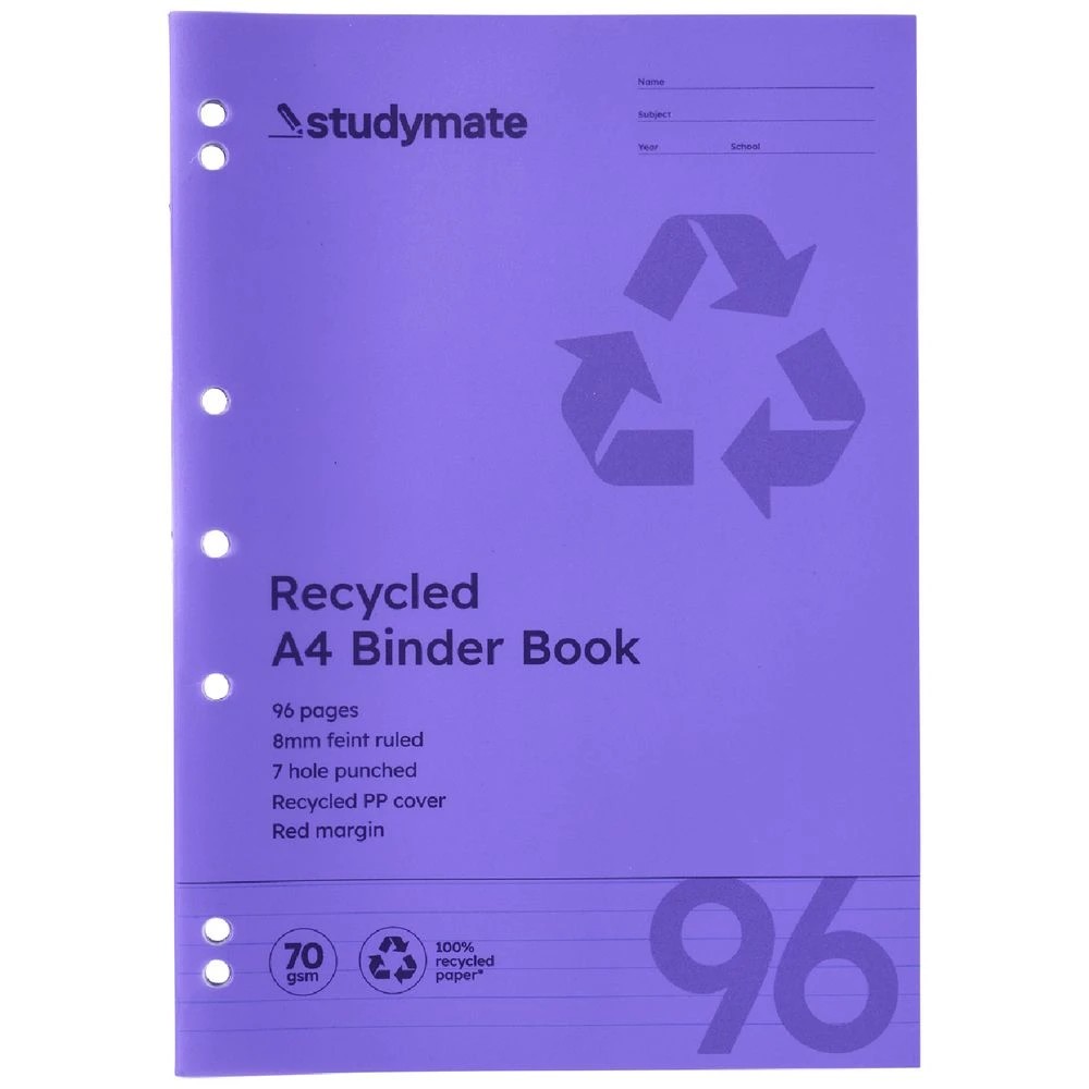 3 Studymate PP A4 Binder Book 96 Page Purple, 3 of 3