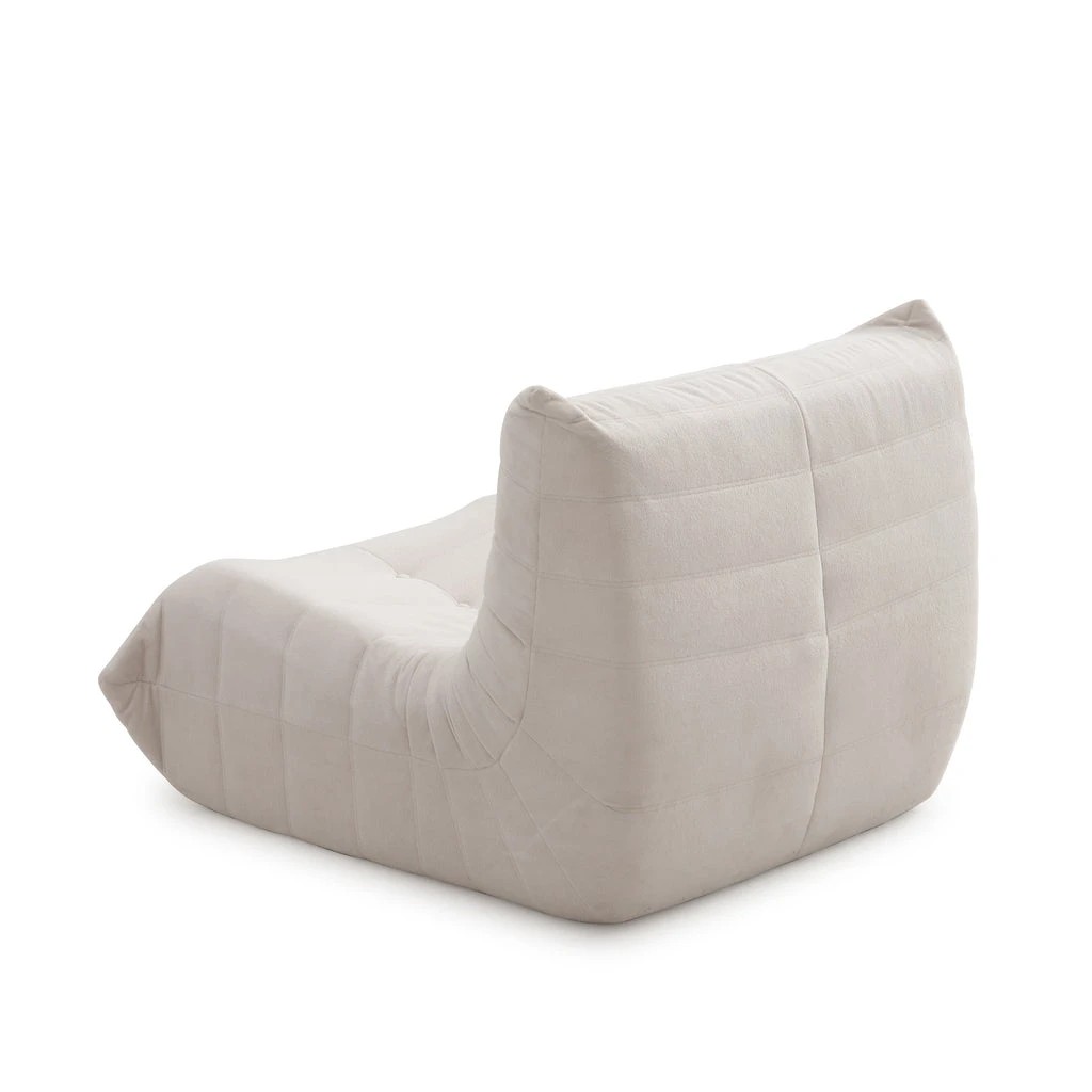 4 Zzz Atelier Caterpillar Floor Lounger Chair Foam Sofa - Beige, 4 of 6