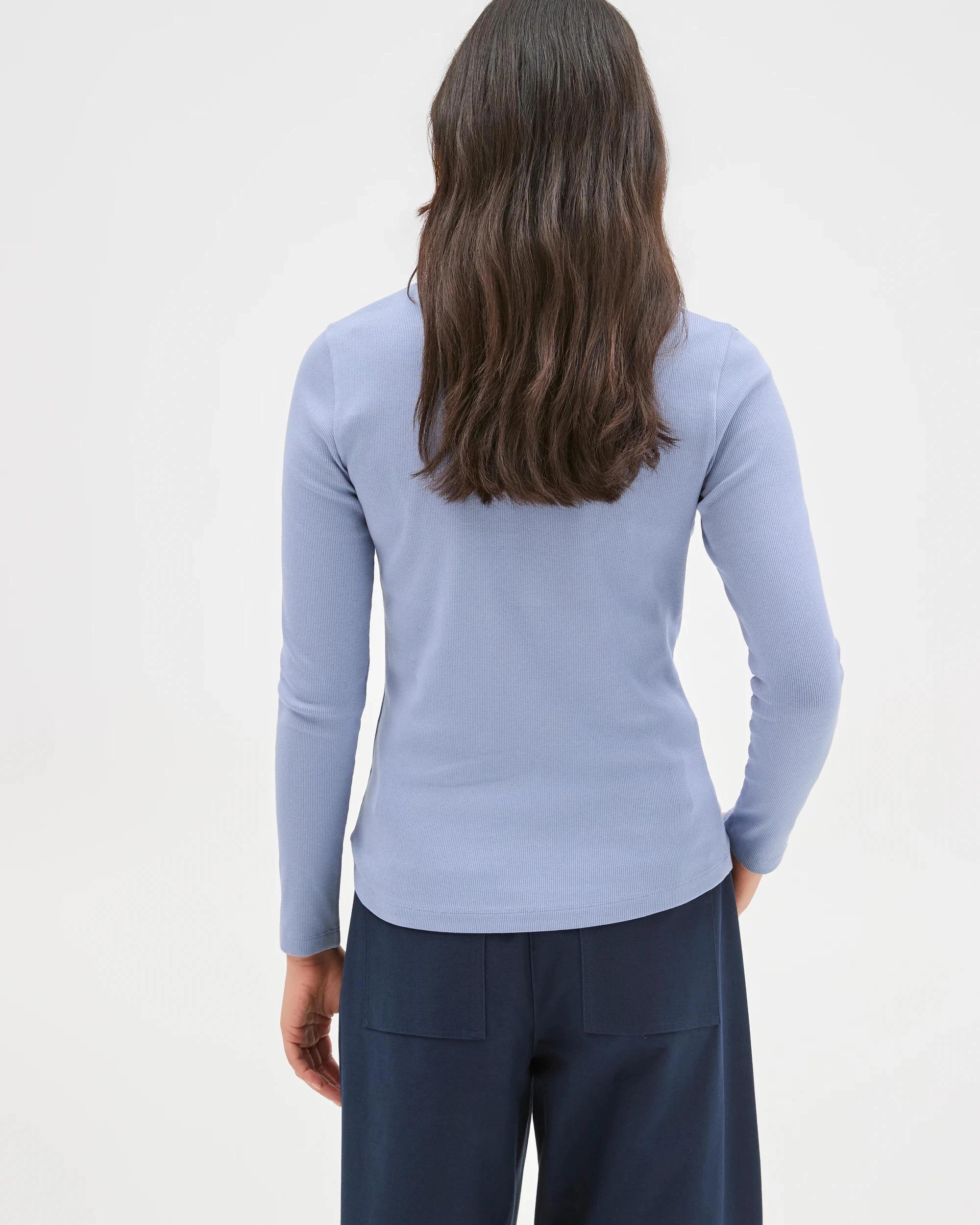 7 Target Woman Australian Cotton Long Sleeve Scoop Neck Rib T-Shirt BLUEBELL, 7 of 7