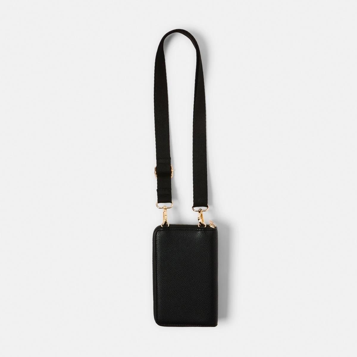 2 Sim Fabric Strap Phone Wallet BLACK, 2 of 4