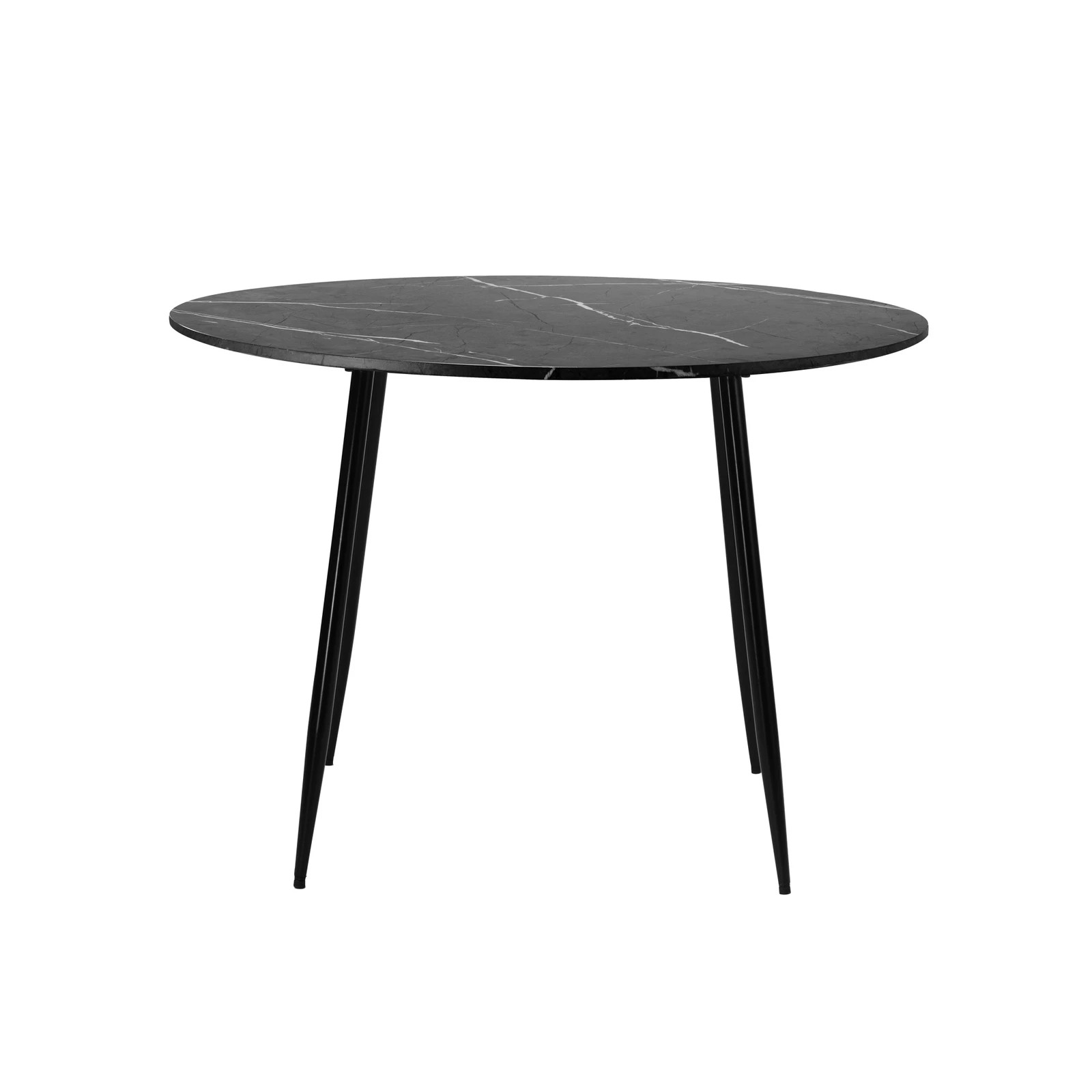 4 Oikiture 110cm Dining Table Round Wooden Table With Marble Effect Metal Legs
 - Multi, 4 of 9