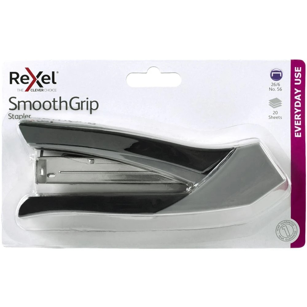 2 Rexel SmoothGrip Full Strip Stapler Black/Grey, 2 of 2