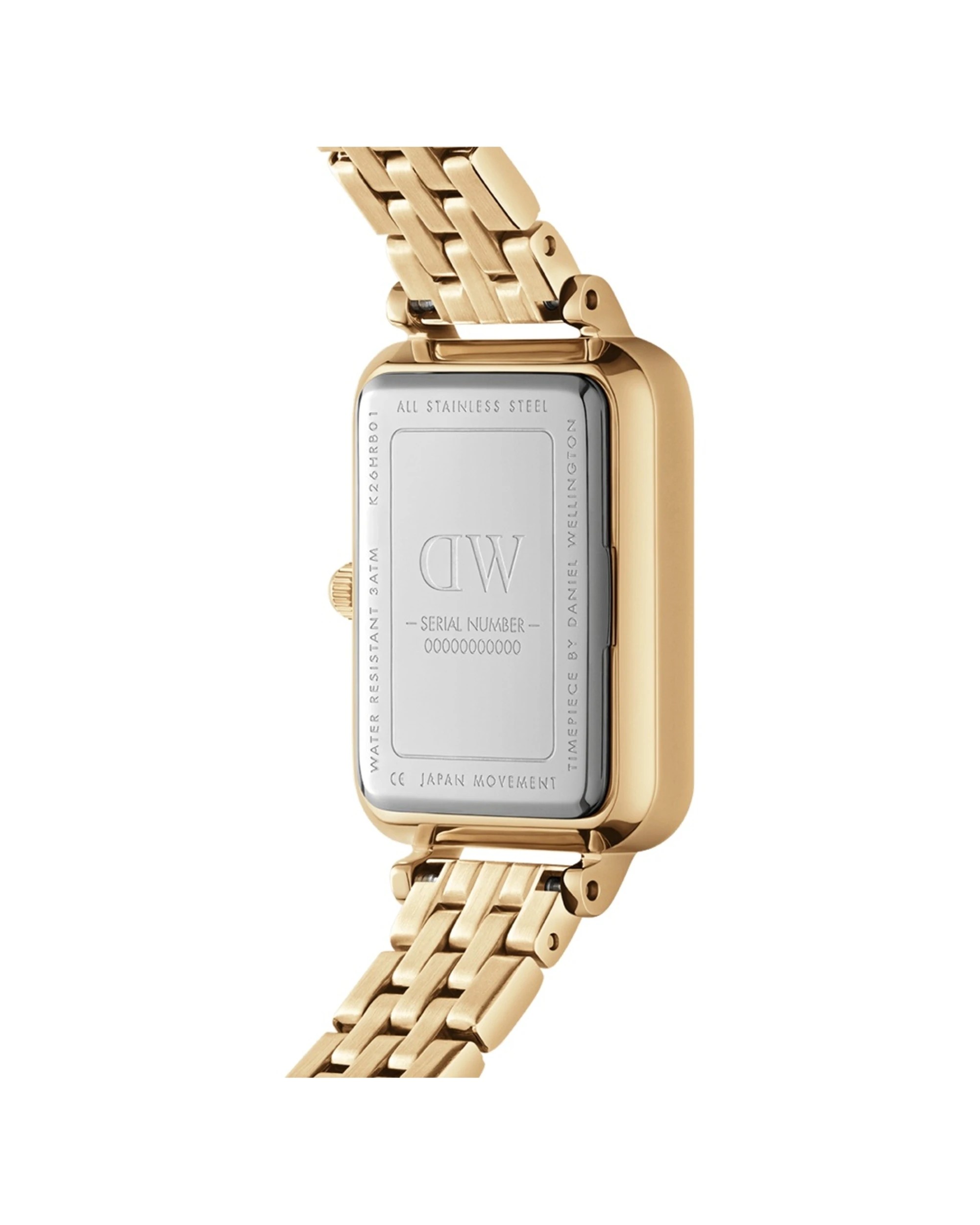 4 Daniel Wellington Quadro 20x26mm 5-Link Gold White Watch Elegant Design, 4 of 4