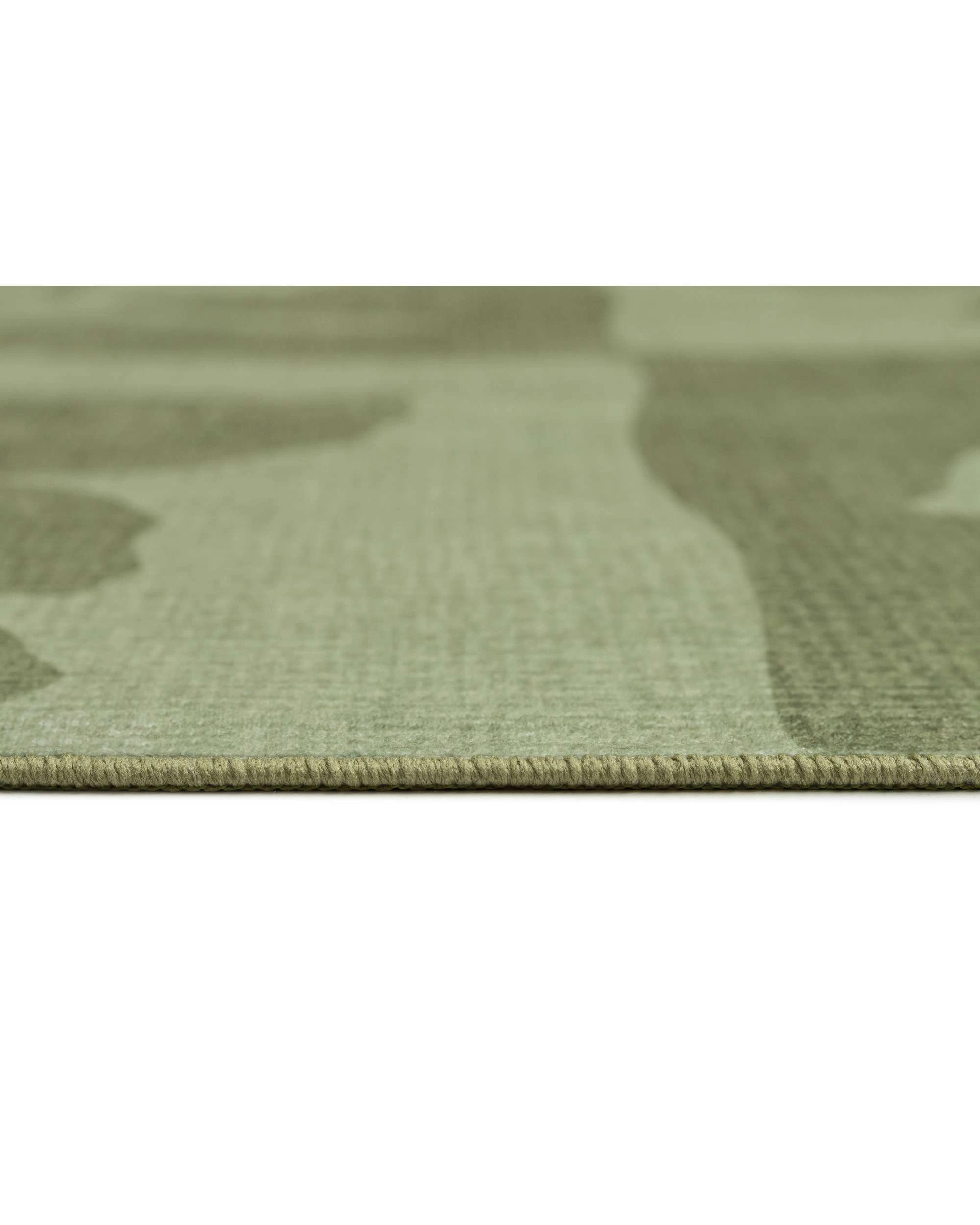 8 Loopsie Knightsbridge Printed Washable Rug-220cm x 150cm - Green, 8 of 8