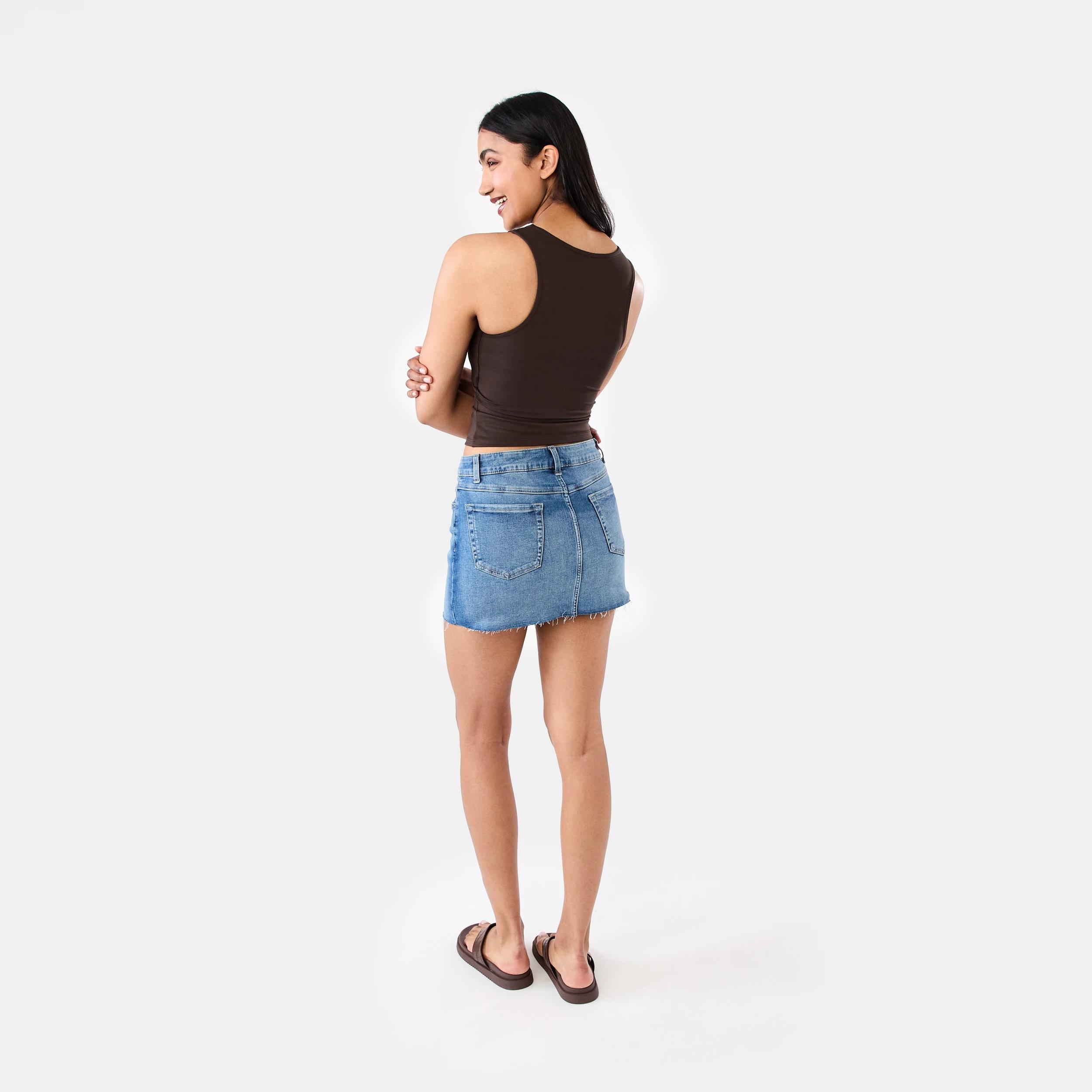 4 Denim Skirt Mid Wash, 4 of 7
