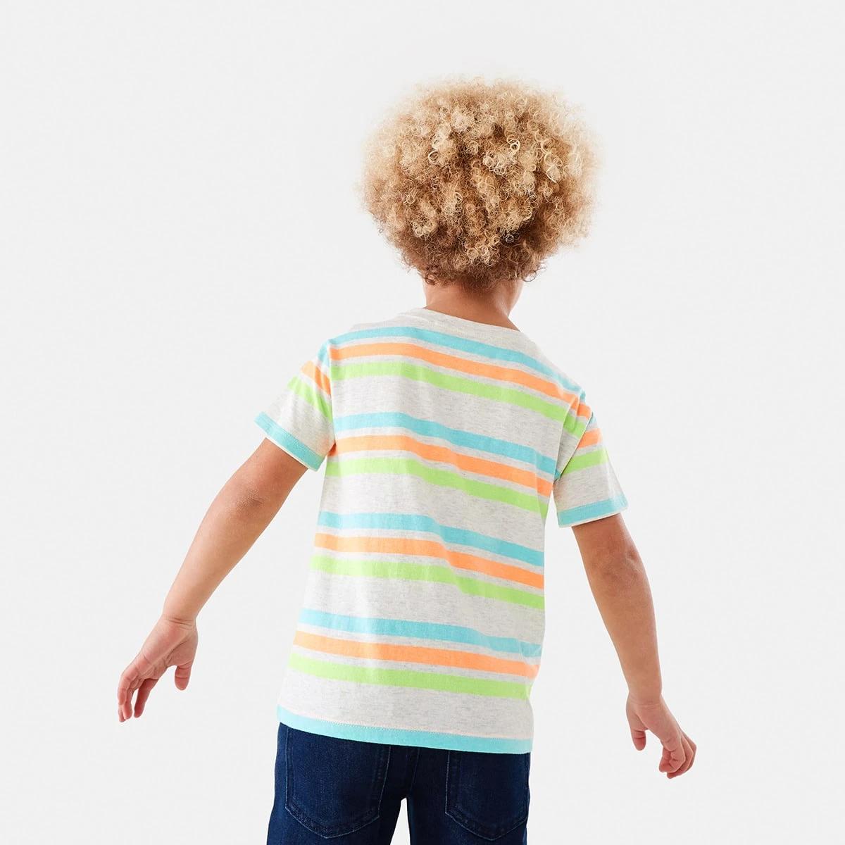 2 Stripe T-shirt Orng Multi, 2 of 9