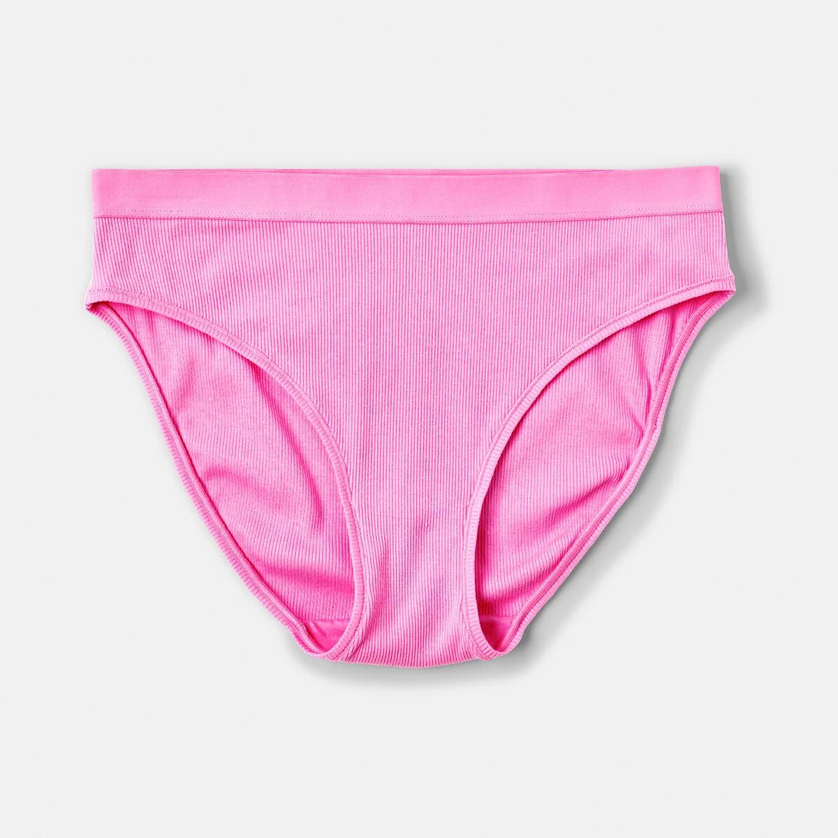 6 Ribbed Bikini Briefs Pop Pink, 6 of 7