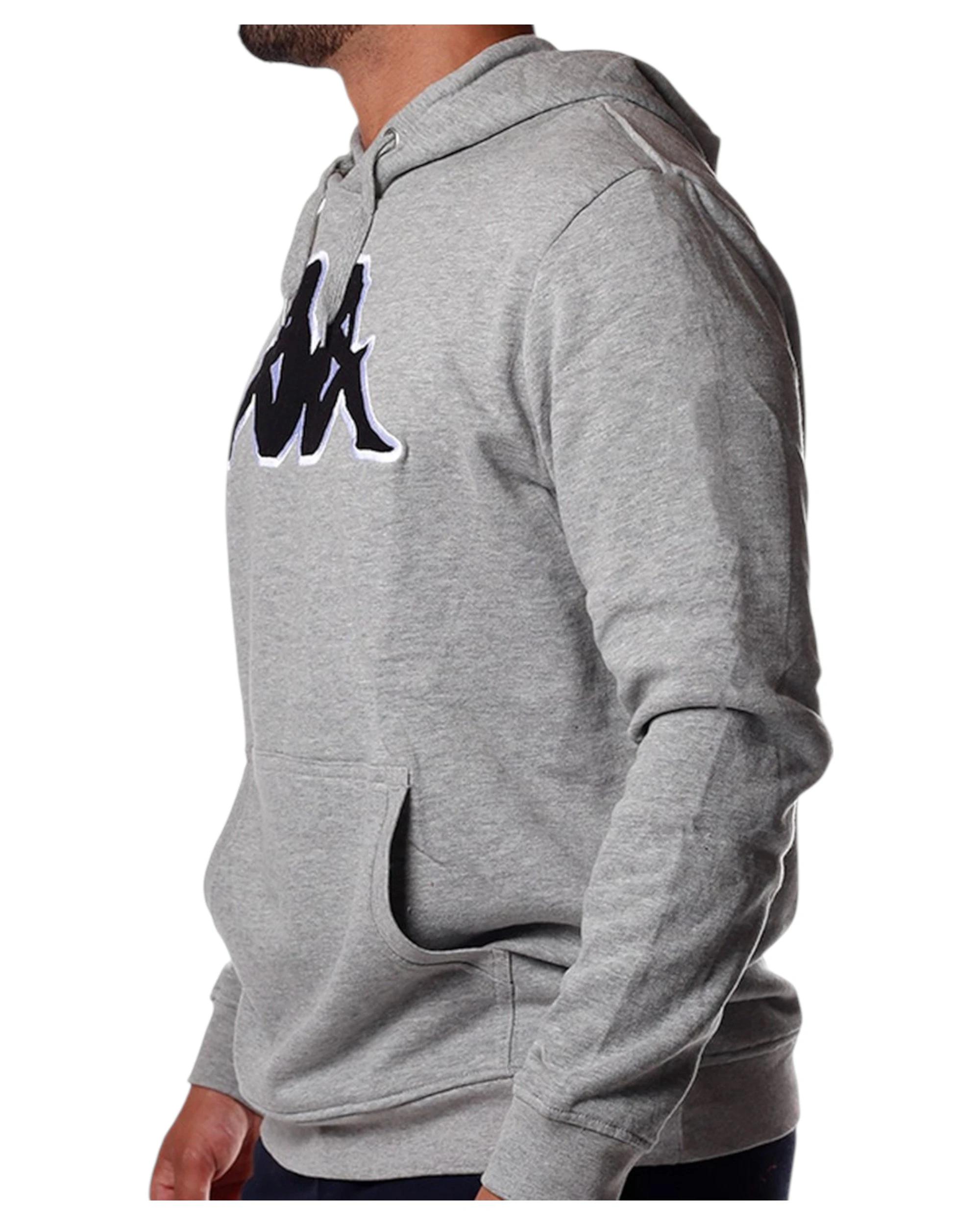 2 Kappa 4 Pack Mens Logo Tairiti Hooded Sweater 902 Pullover Hoodie GREY/BLACK, 2 of 4