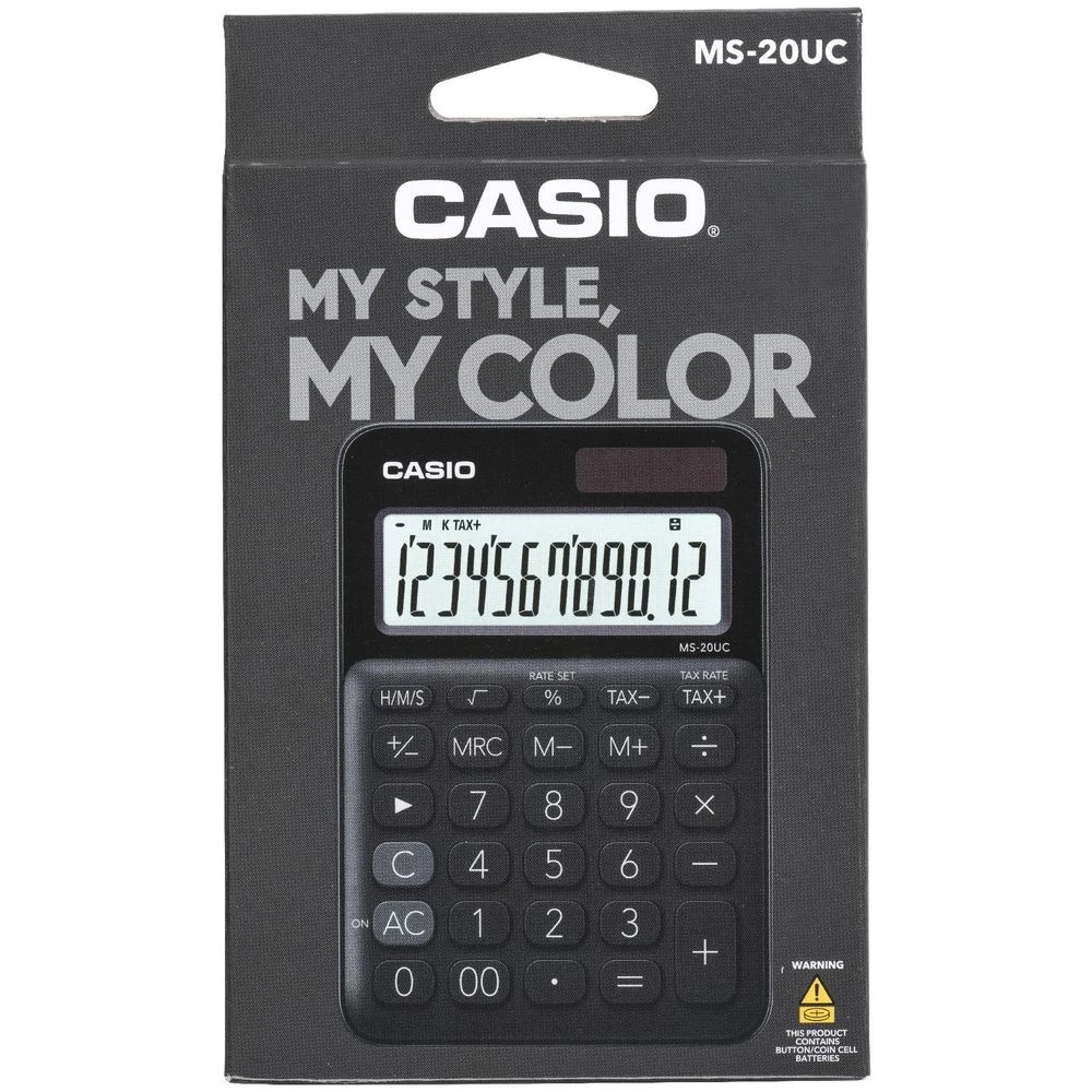 5 Casio 12 Digit Desktop Calculator Black MS20UC, 5 of 6