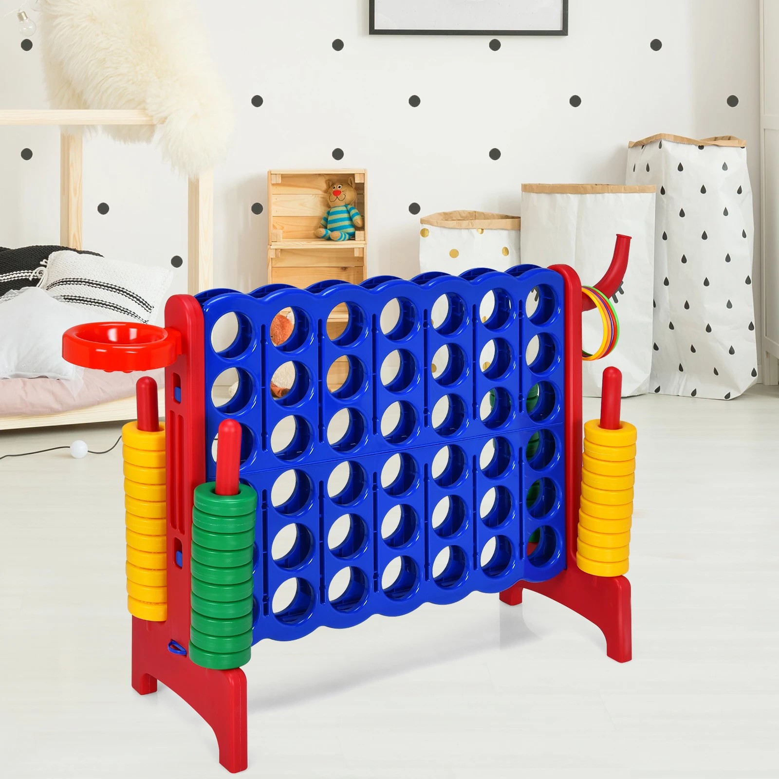 5 Costway Giant 4-in-A Row Jumbo 4-to-Score Game Set, 5 of 5