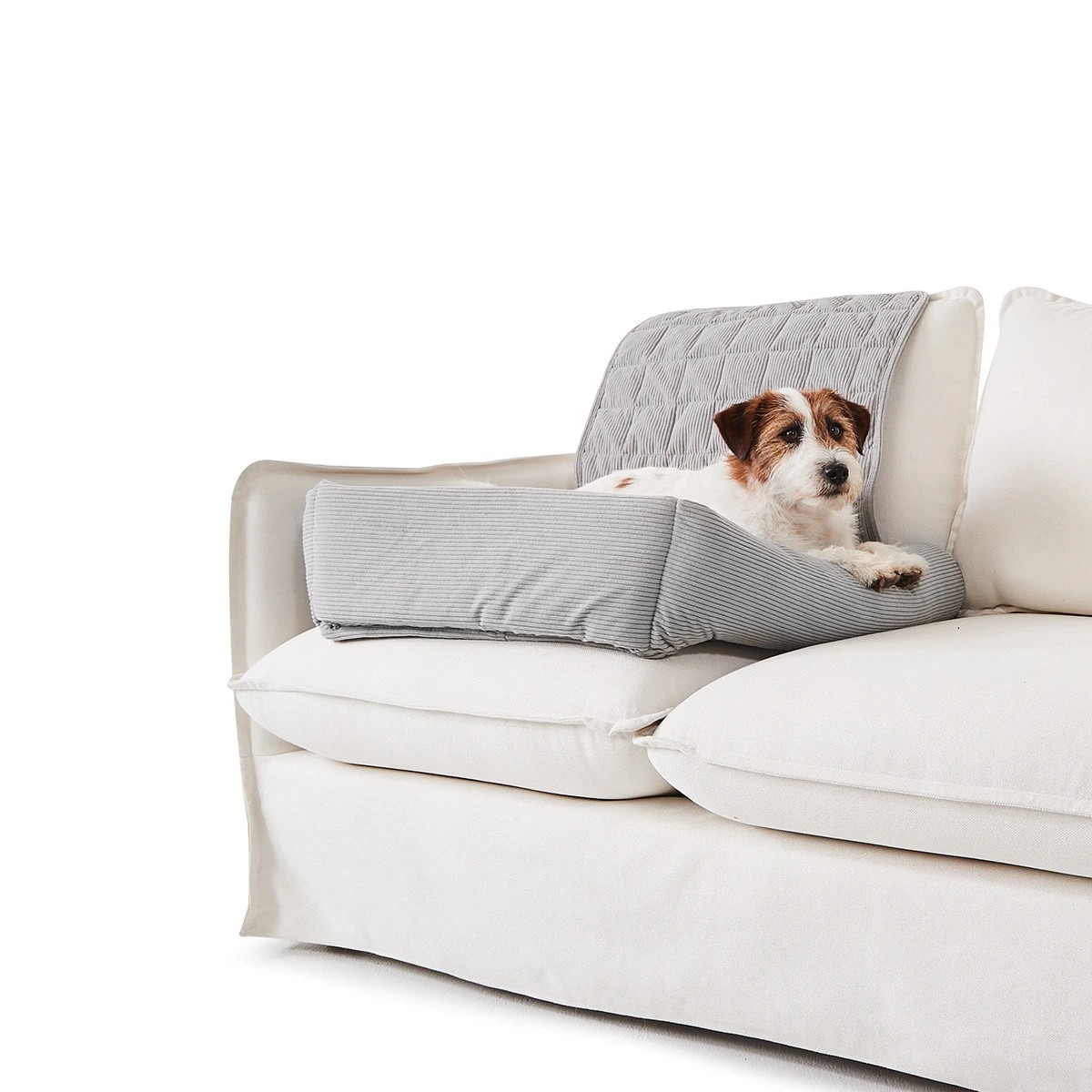 2 Pet Corduroy Couch Topper - Grey, 2 of 10