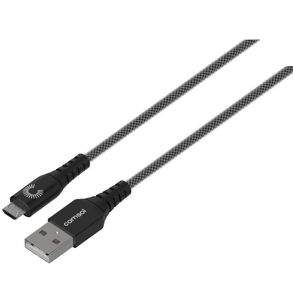 2 Comsol Premium Micro USB Charge and Sync Cable 3m Black, 2 of 4