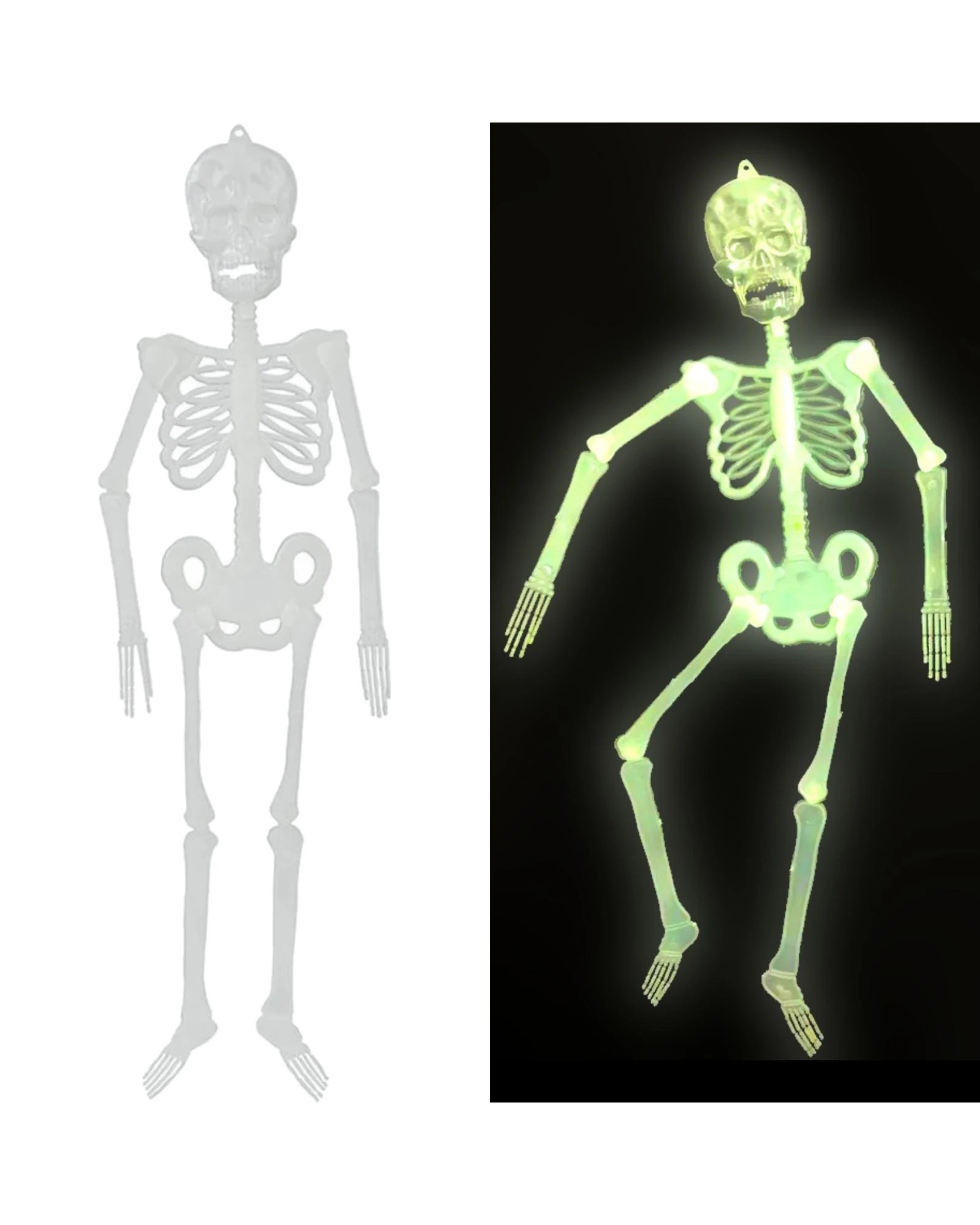 1 JD Party Glow in the Dark Skeleton Decoration 32cm - White, 1 of 1