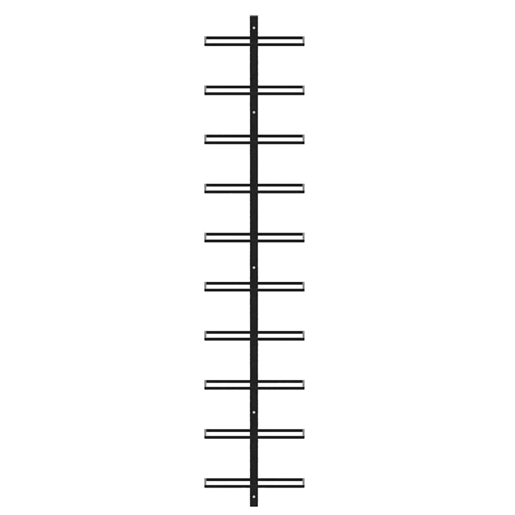 3 vidaXL Wall-mounted Wine Rack For 10 Bottles Metal - Black, 3 of 6