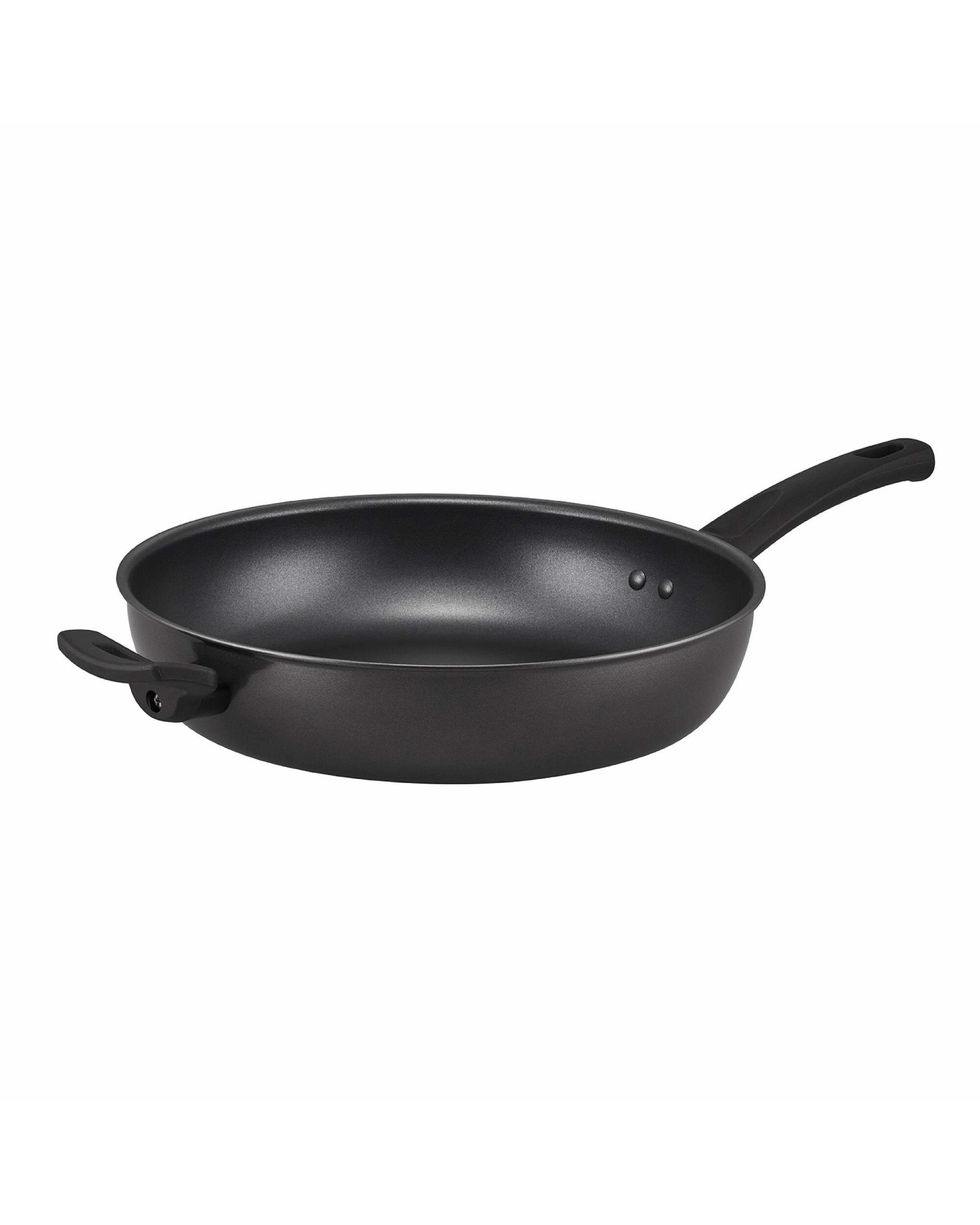 1 RACO Everyday Essentials Nonstick Induction Deep Open Frypan 30cm With Helper Handle - Black, 1 of 2