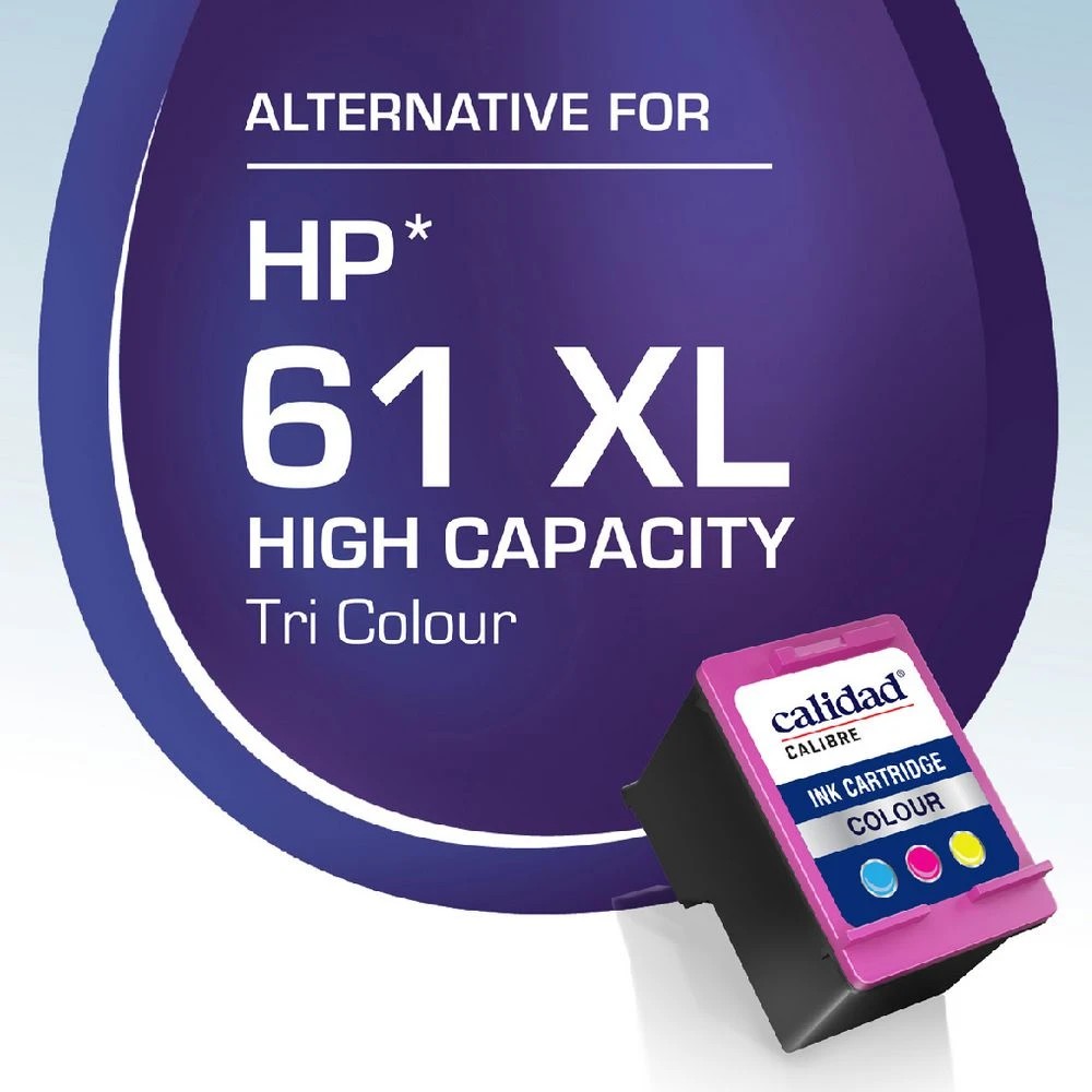 2 Calidad HP 61XL Ink Cartridge Tri-Colour, 2 of 7