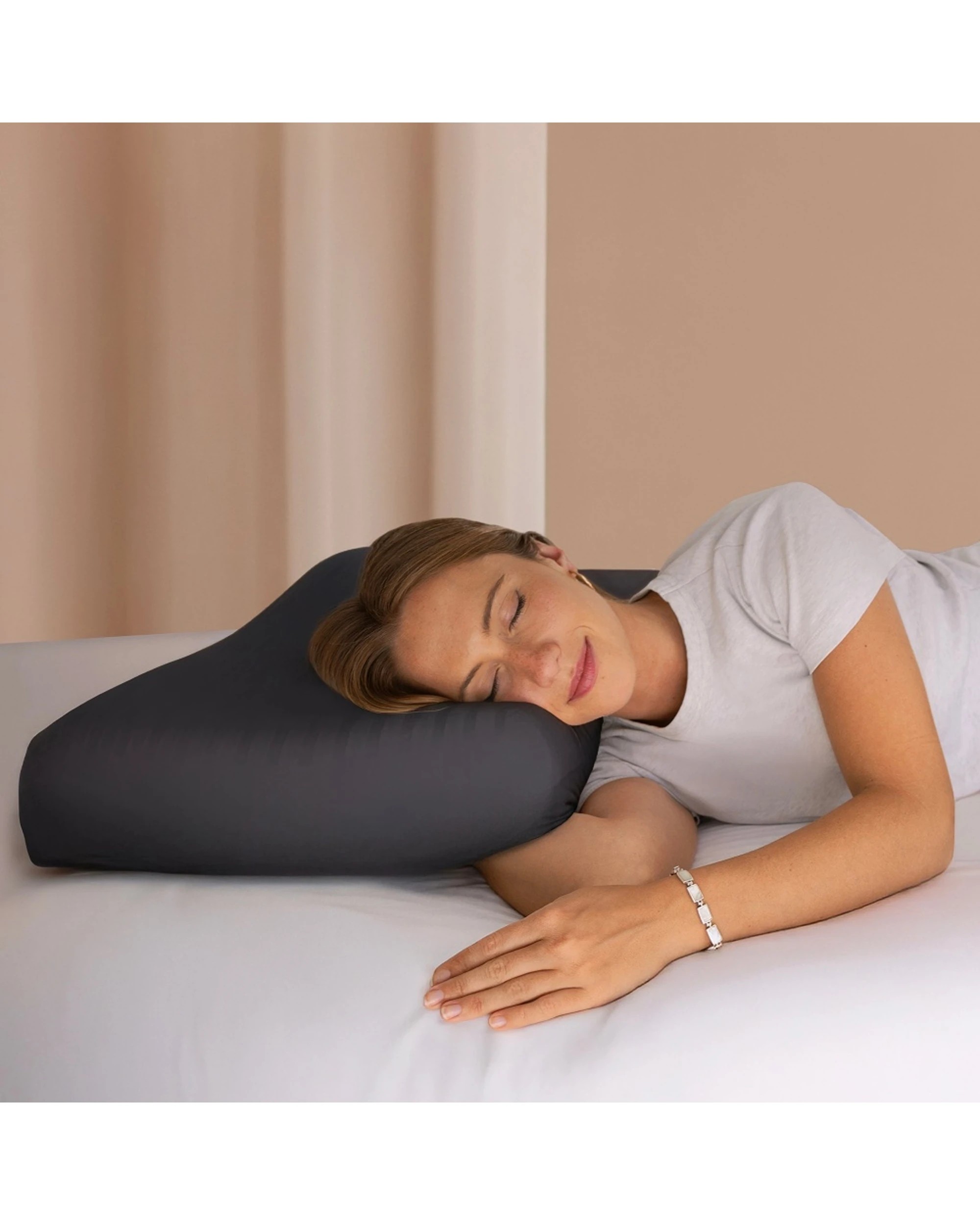 1 Bedding co Cooling Memory Foam Pillow Medium Plush Infused Standard - One Size - Charcoal, 1 of 4