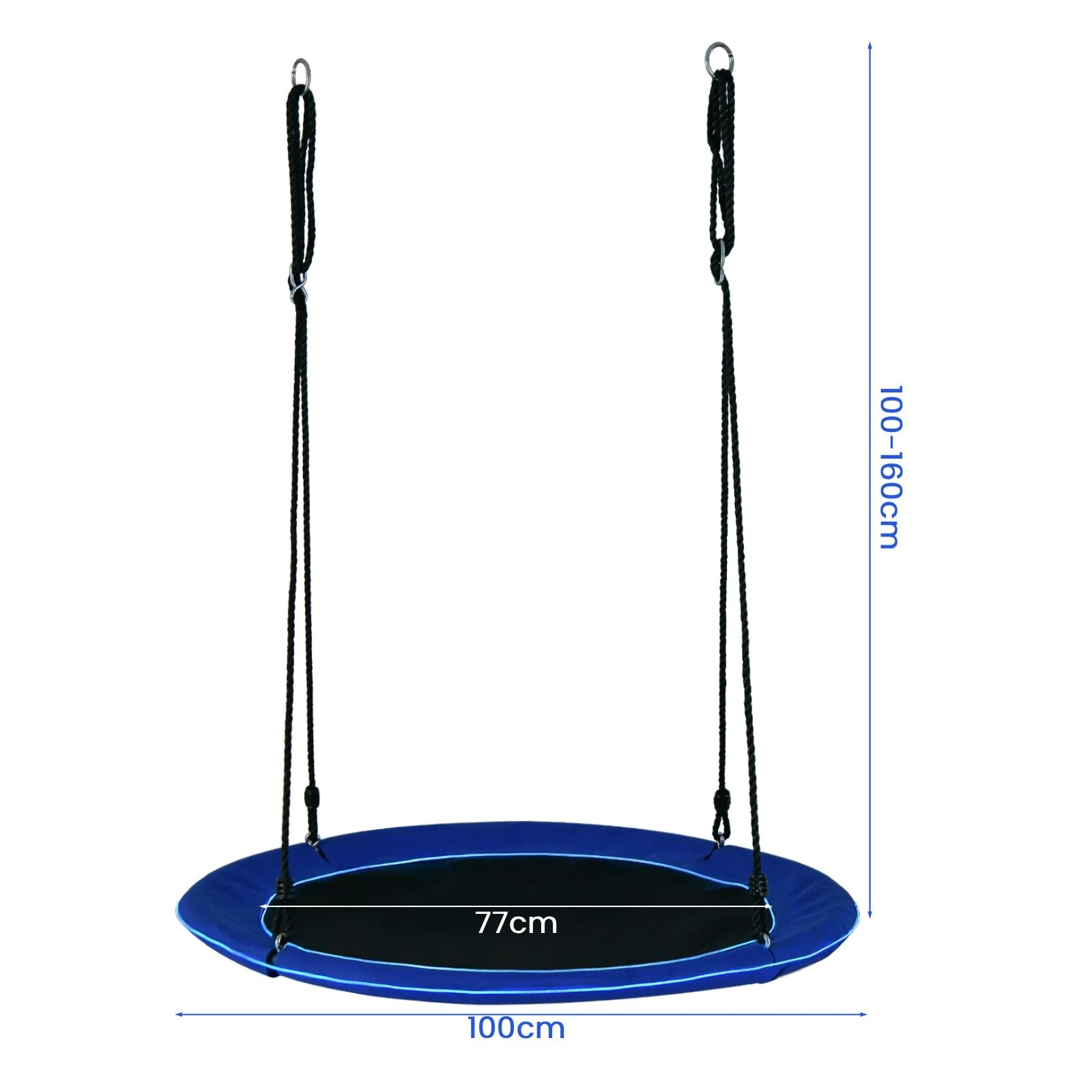 2 Costway 100cm Flying Saucer Tree Swing 300KG Outdoor Hammock, 2 of 2