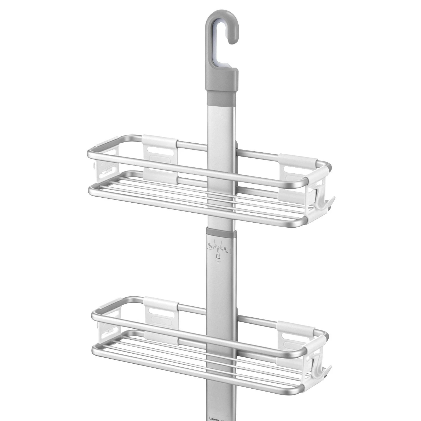 5 Ausway 3 Tier Aluminium Hanging Shower Caddy Organiser Adjustable Rustproof Rack, 5 of 7