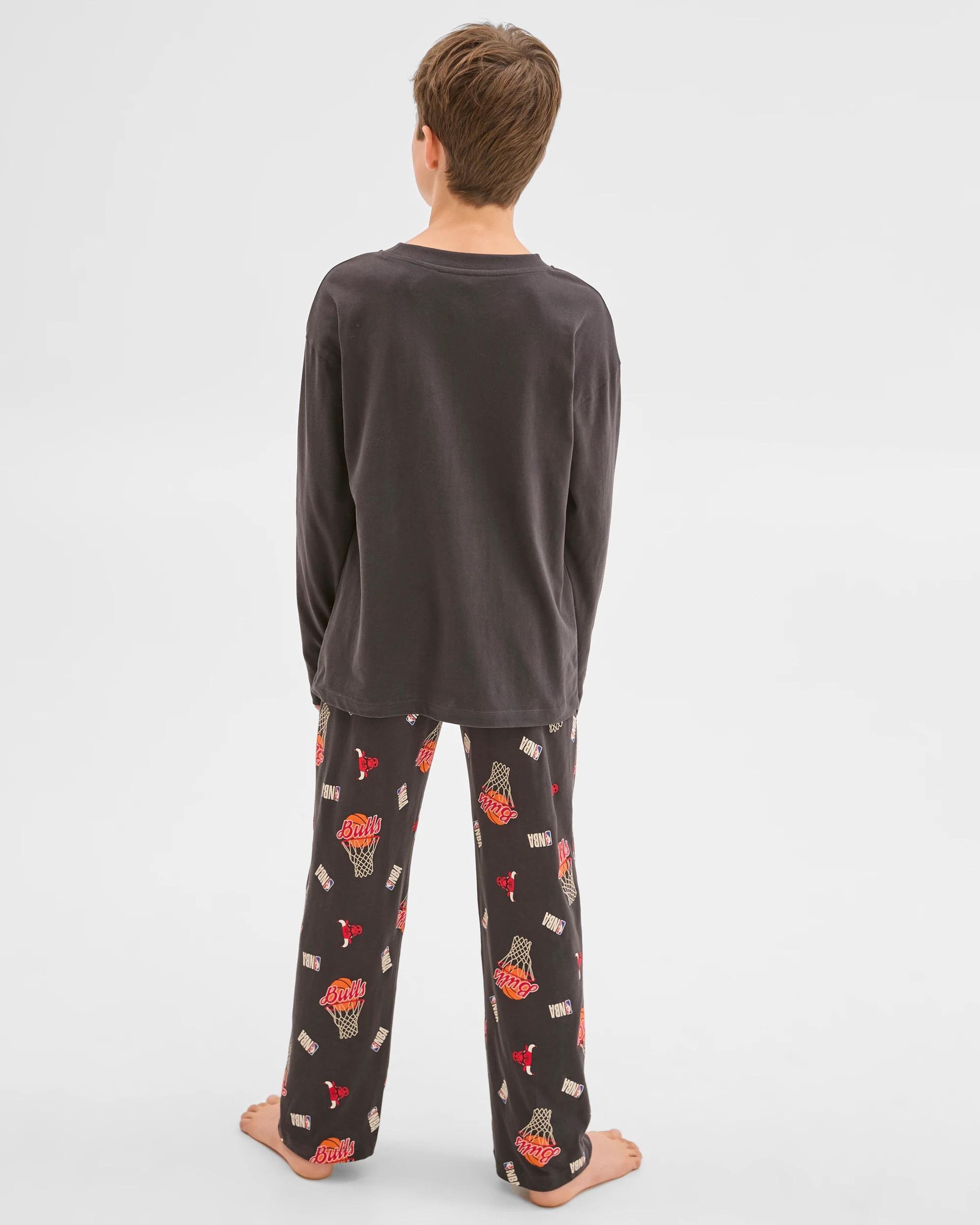 3 NBA Australian Cotton Jersey Older Boys Oversized Pyjama Set NBA BULLS, 3 of 10