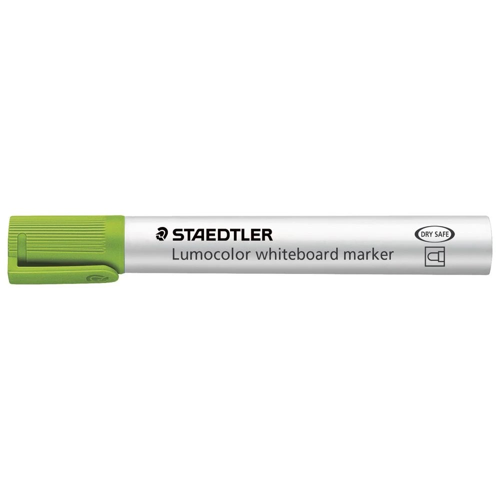 2 Staedtler Lumocolor Whiteboard Marker Bullet Light Green, 2 of 4