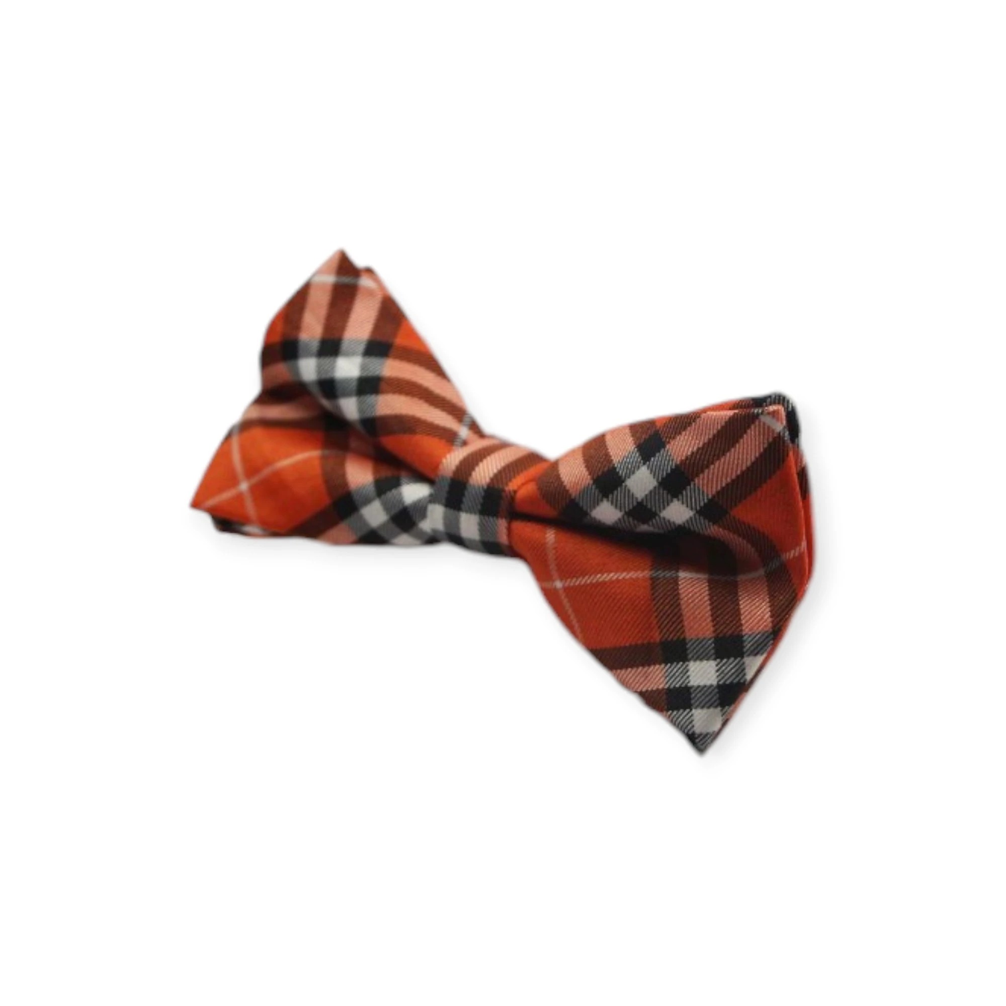 4 Zasel Mens Orange Plaid Patterned Bow Tie - Multi, 4 of 4
