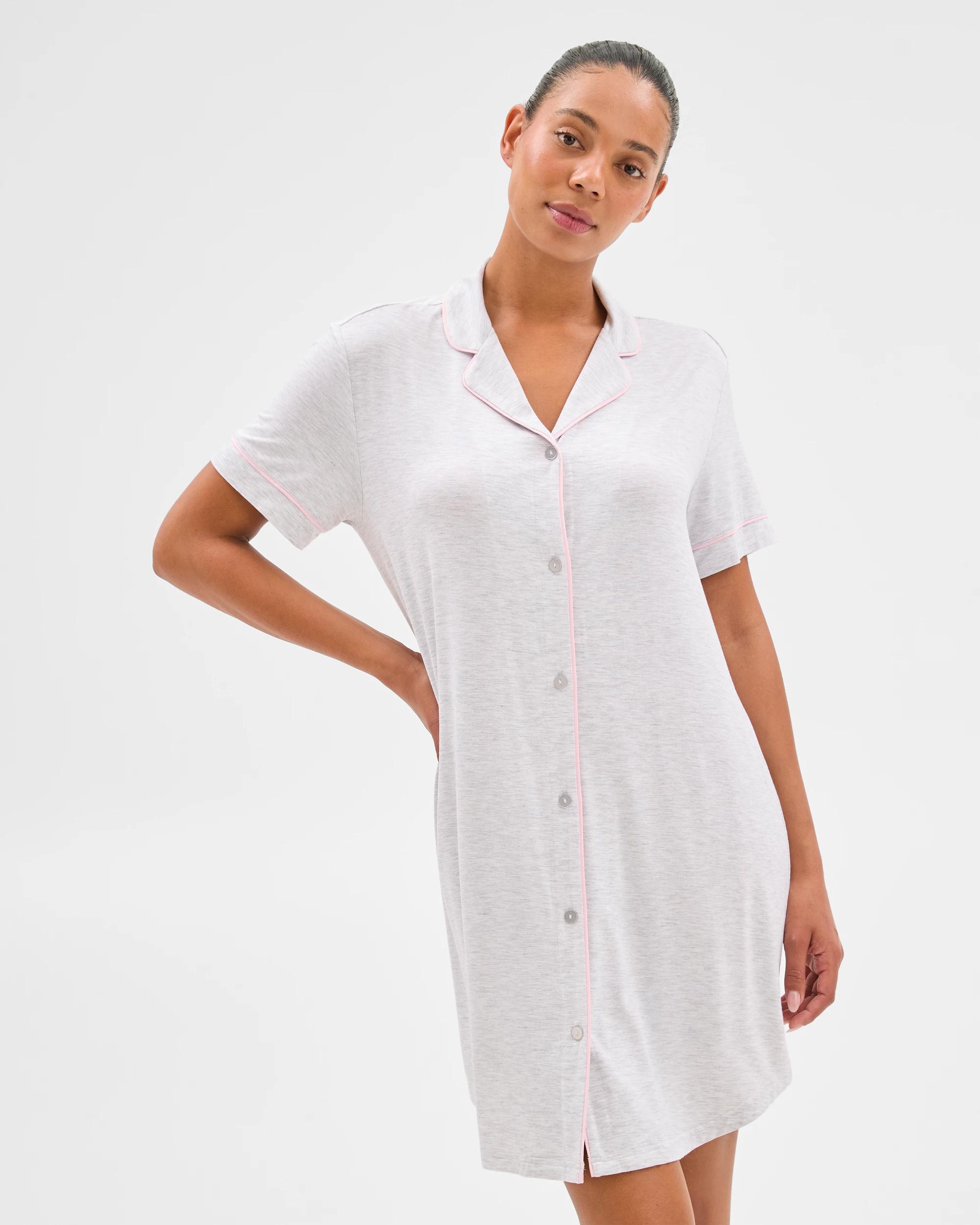 1 Target Bamboo Soft Nightshirt GREY / PINK, 1 of 5
