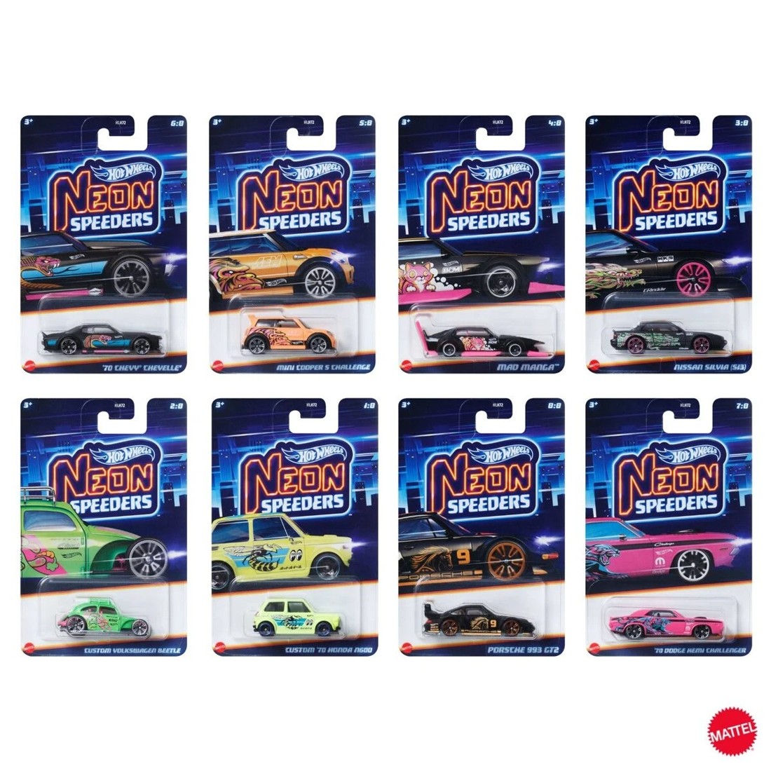 1 Hot Wheels Neon Speeders 1:64 Scale Car - Assorted, 1 of 9
