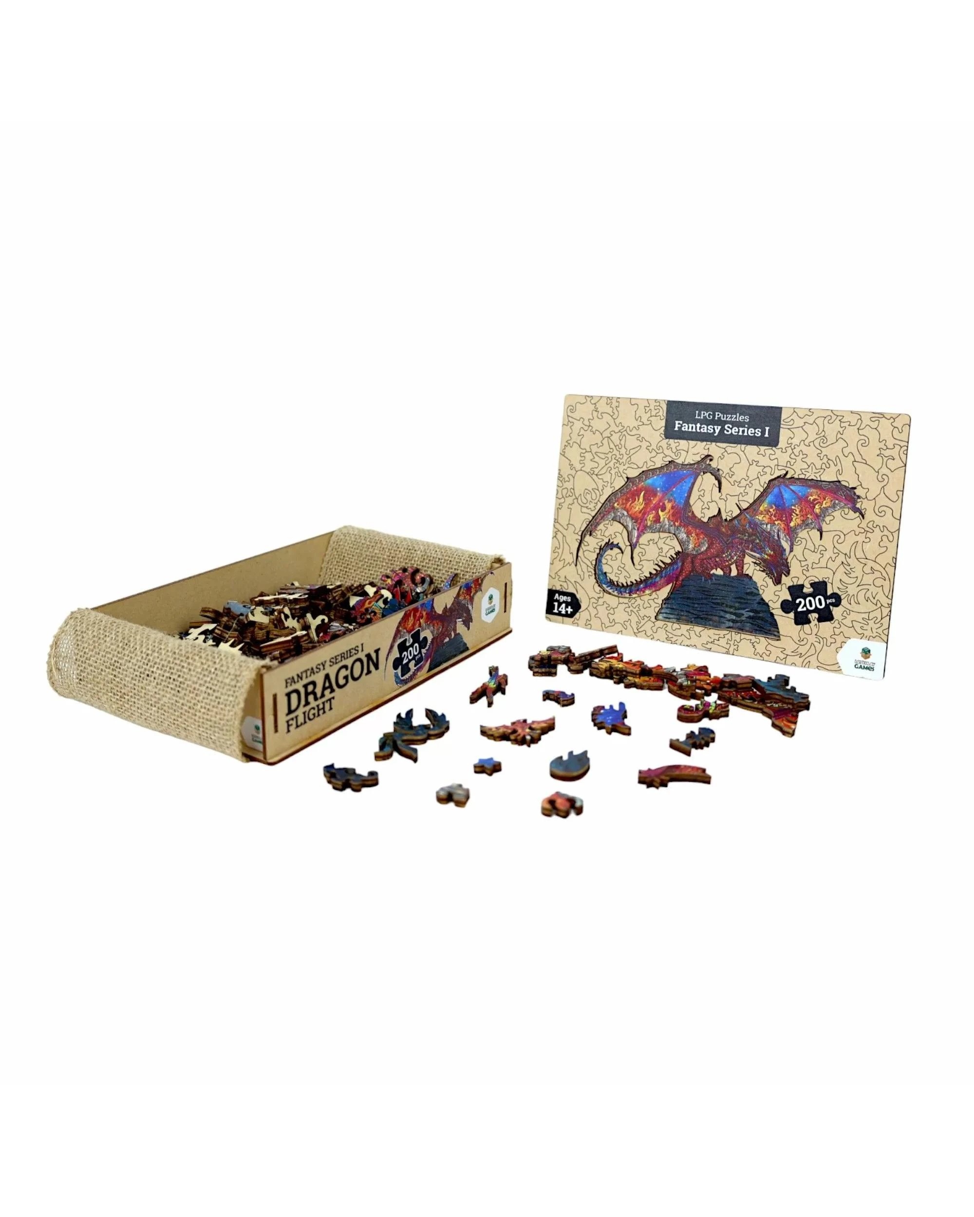 2 Let's Play Games Fantasy Series 01 Dragon Flight 200 Piece Wooden Jigsaw Puzzle, 2 of 5