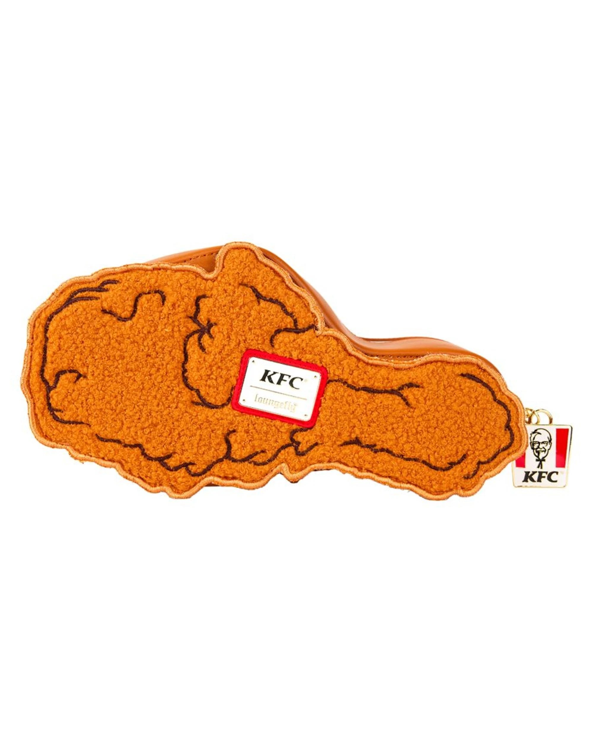 2 Loungefly KFC Chicken Drumstick Sherpa Crossbody Bag - Brown, 2 of 8